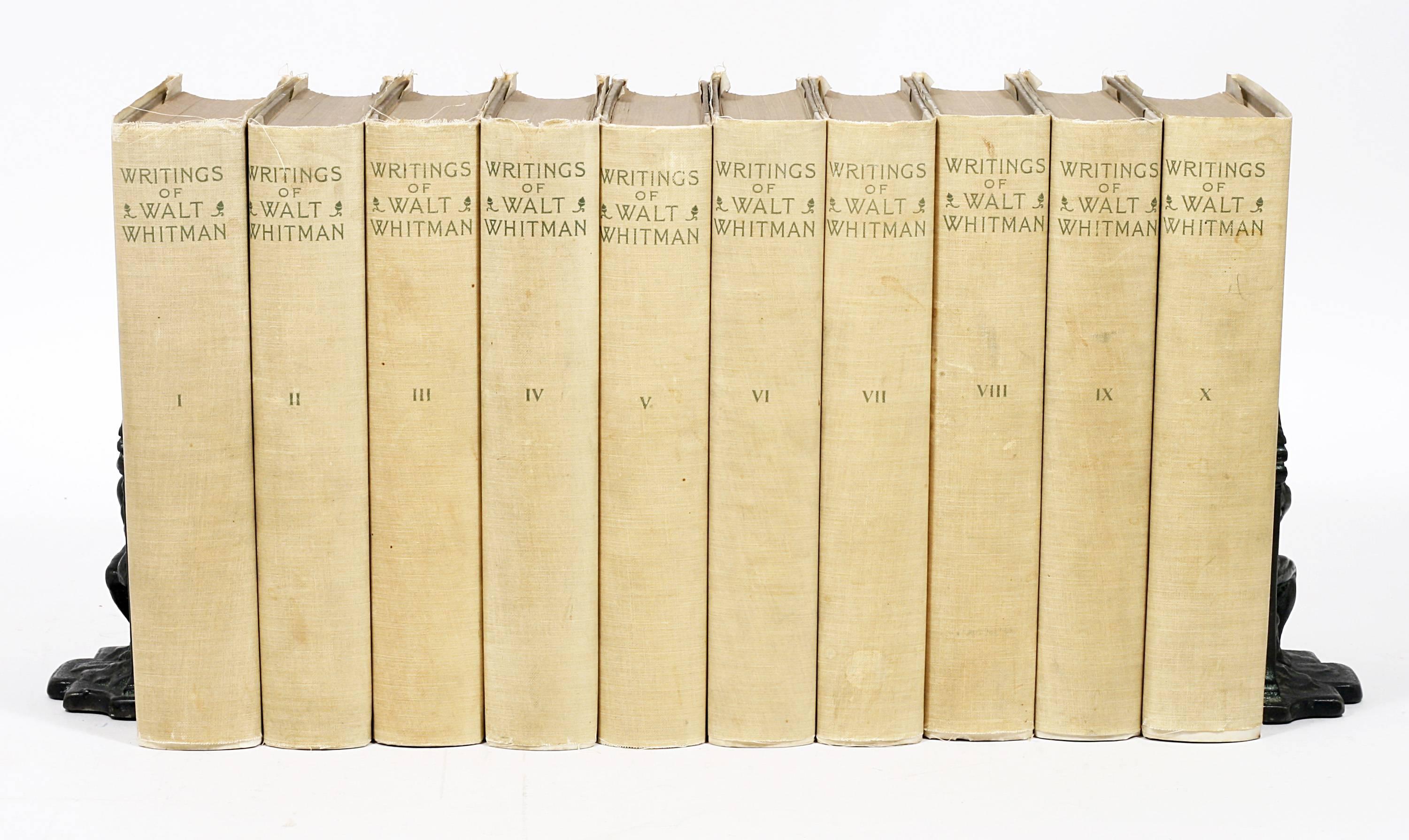American Walt Whitman, The Complete Writings, Stunning 10-Vol set