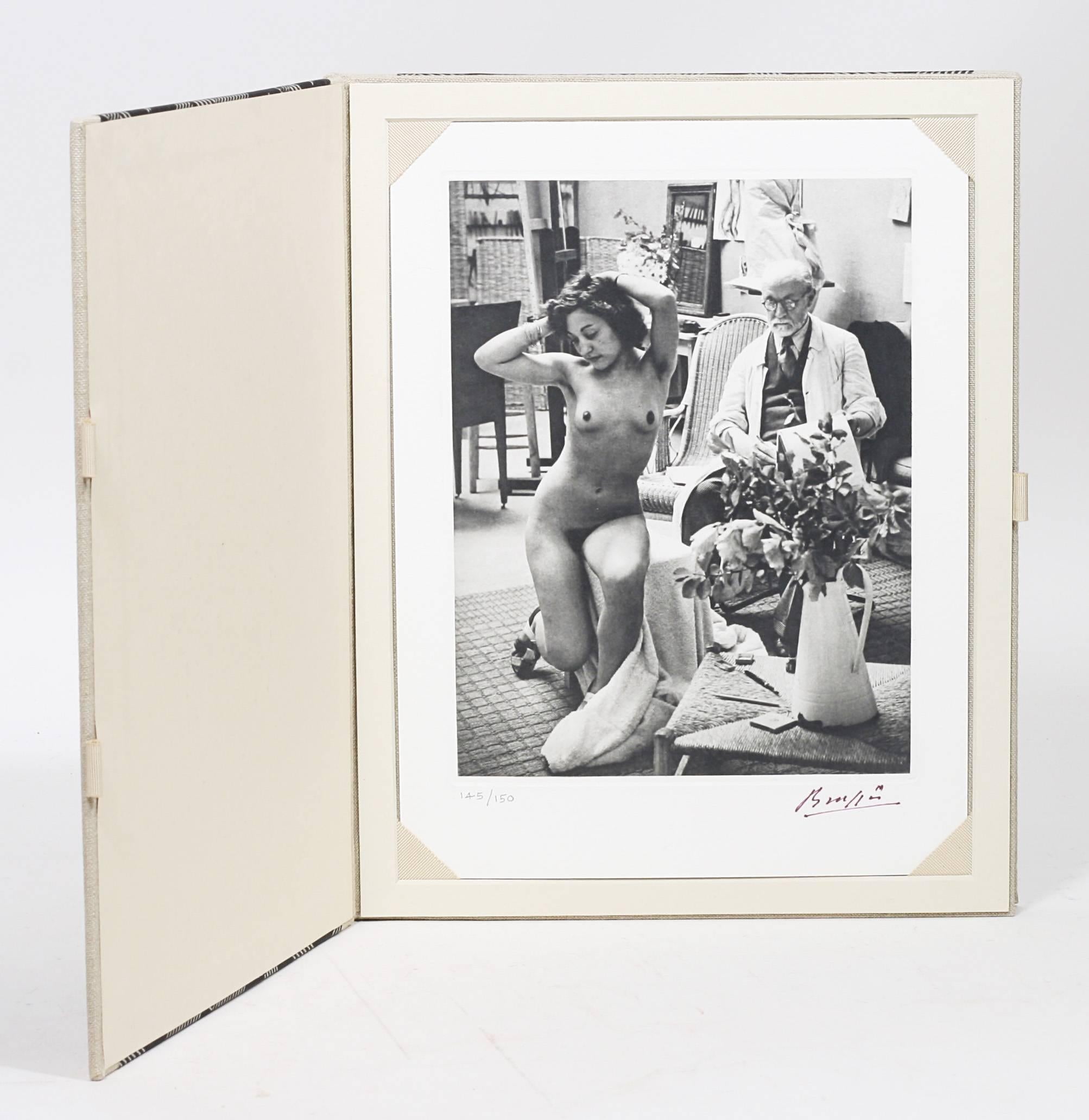 Rare Deluxe signed limited First edition, one of only 150 copies, Signed and numbered by Brassai and with a Signed hand-pulled gravure, “Matisse Drawing from the Nude”. Additionally illustrated throughout with images of the subjects and works