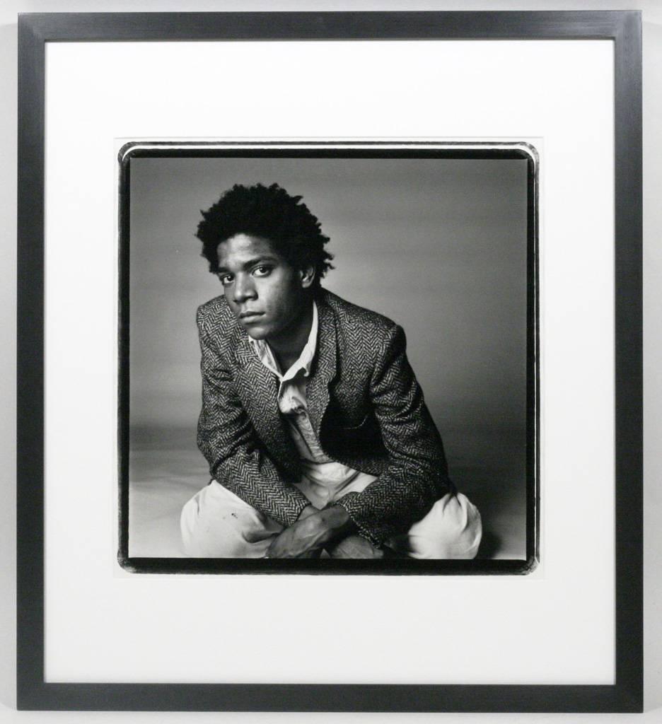 Basquiat, Jean-michel; Corman, Richard.
Vintage silver gelatin photograph of Jean-Michel Basquiat

Large, limited vintage silver gelatin photograph of Basquiat from 1984. One of only three vintage prints produced of an iconic Basquiat