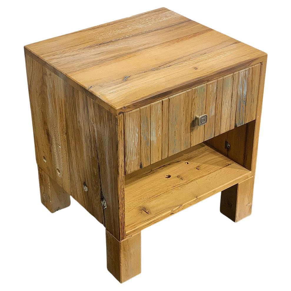 Reclaimed Bed Side-table For Sale