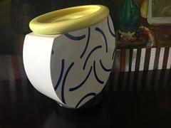 "Cucumber" Vase by Martine Bedin 1985 Memphis Milano