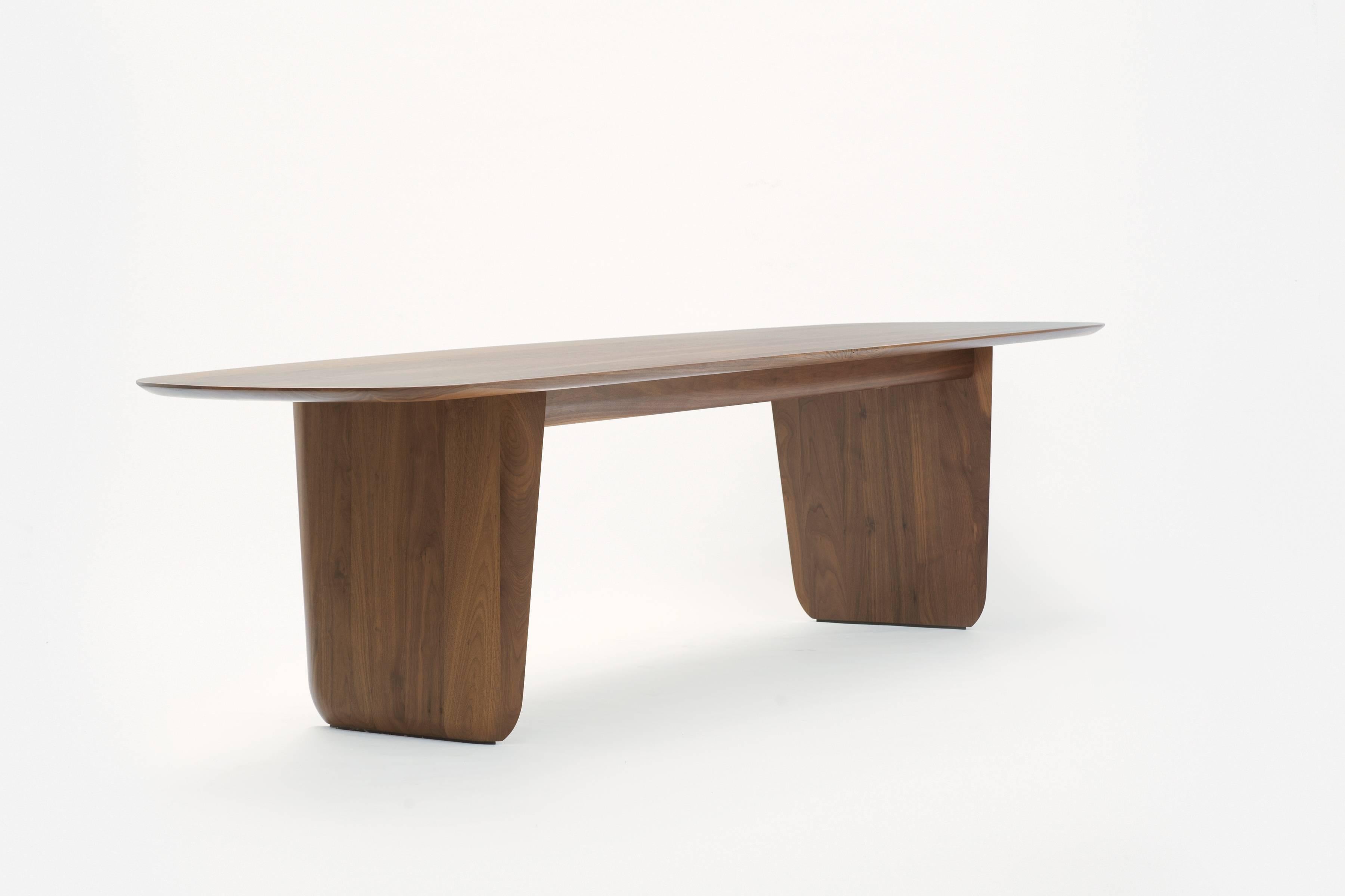 Modern Plinth Walnut Dining Table by Rich Brilliant Willing