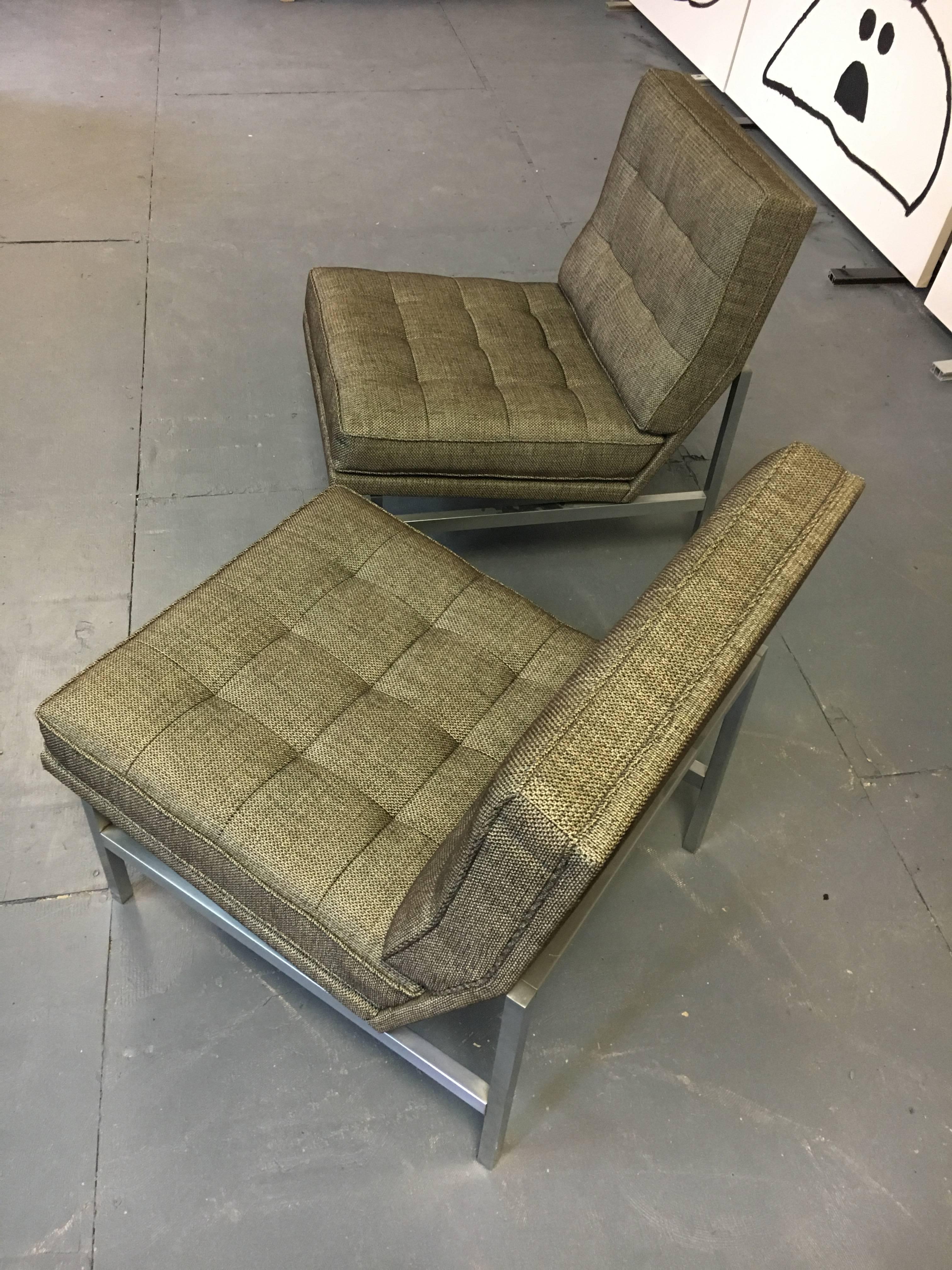 American Pair of Florence Knoll Lounge Chairs for Knoll, circa 1960s For Sale