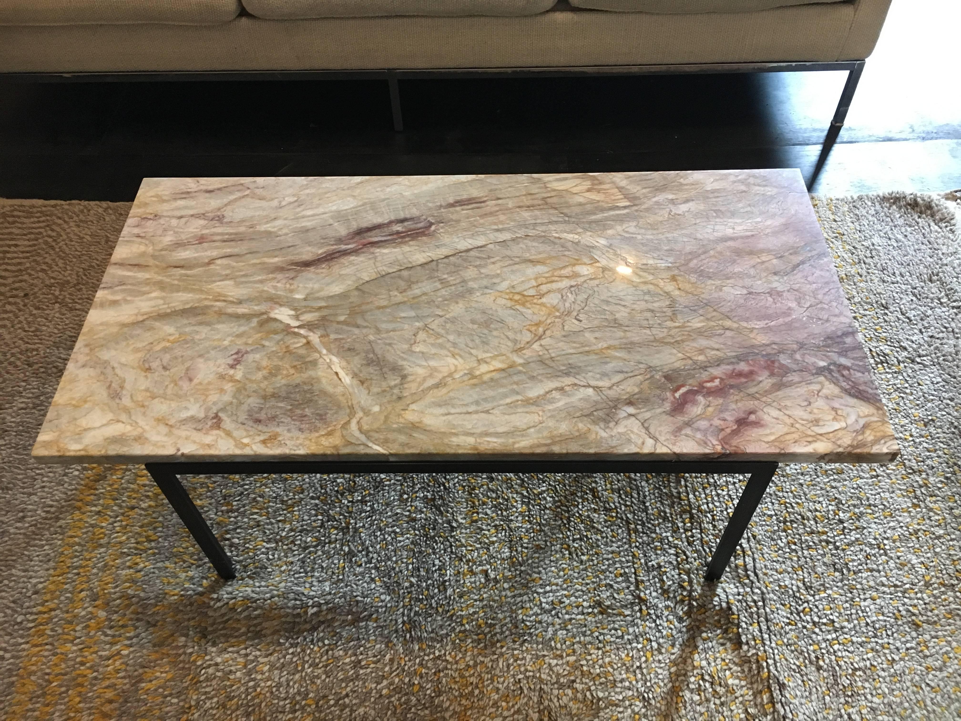 American Florence Knoll Marble T-Angle Coffee Table for Knoll Associates, 1960