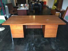 Florence Knoll Walnut Executive Desk for Knoll Associates, 1960