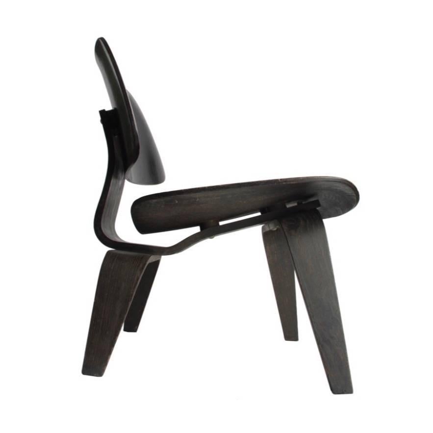 Black Aniline lounge chair designed by Charles & Ray Eames for Herman Miller.