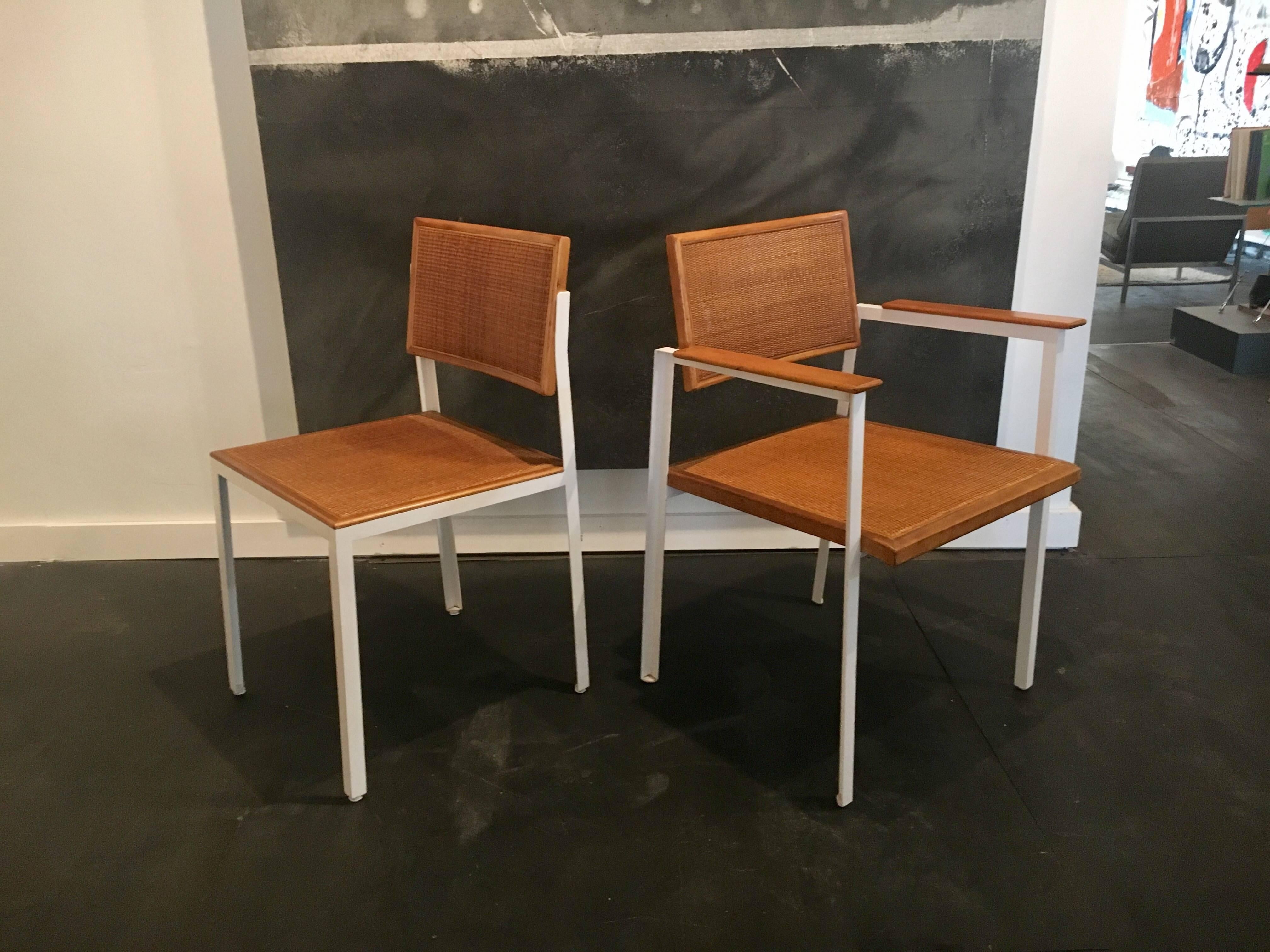George Nelson Steel Frame Chairs, Set of Six, Herman Miller 1952 1