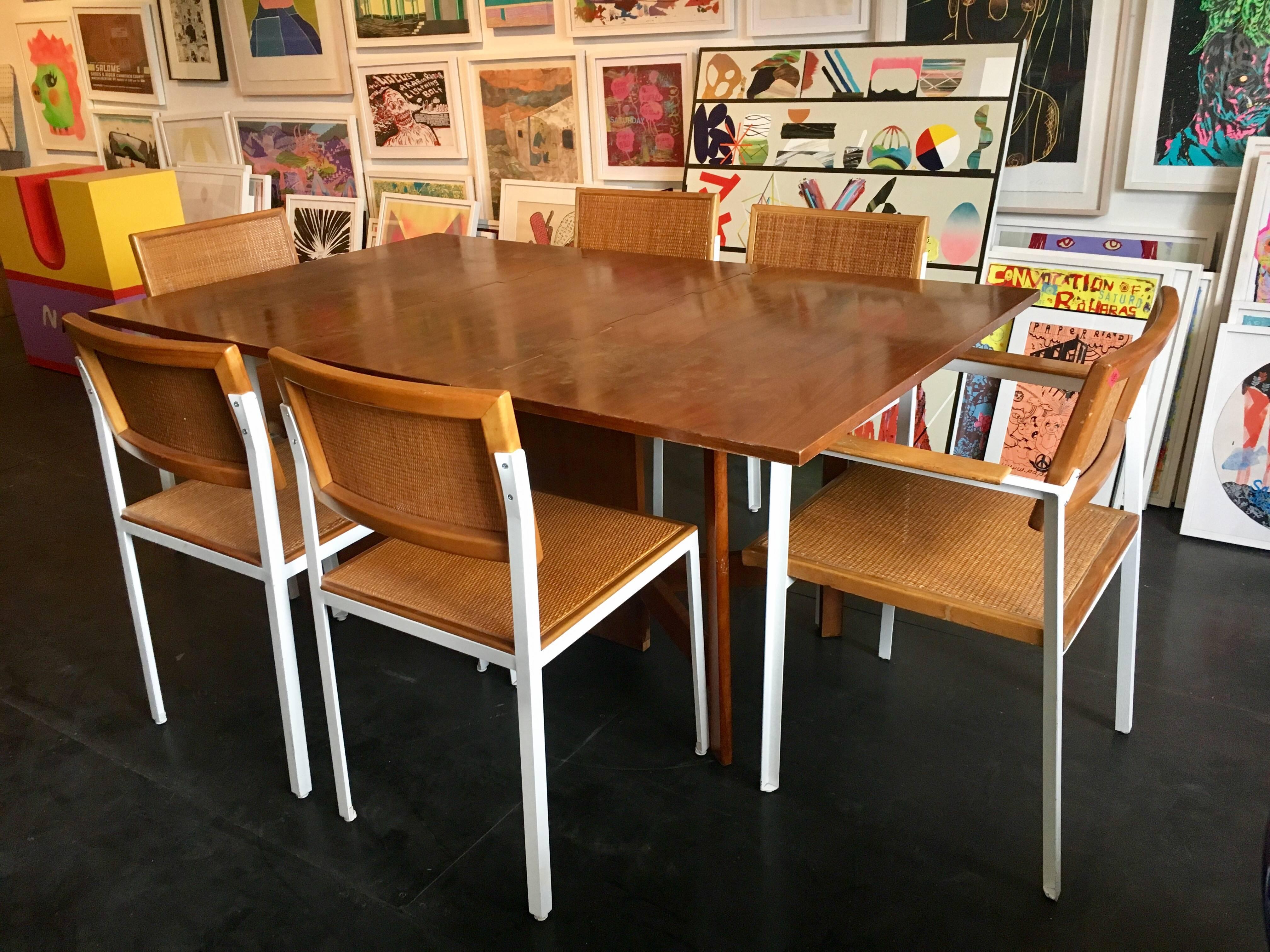 George Nelson Steel Frame Chairs, Set of Six, Herman Miller 1952 In Excellent Condition In Brooklyn, NY