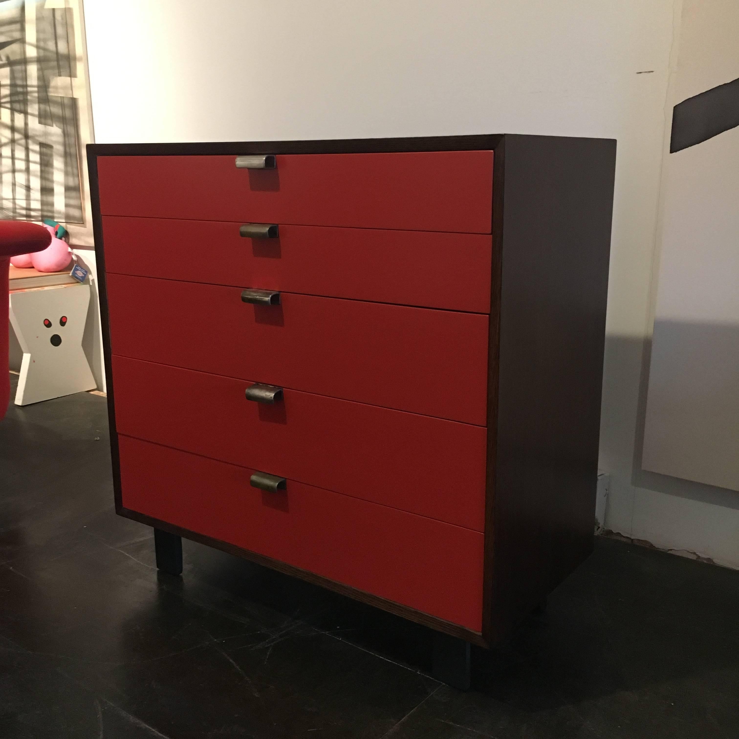 George Nelson Tall Dresser, Chest of Drawers for Herman Miller, 1950 In Excellent Condition In Brooklyn, NY