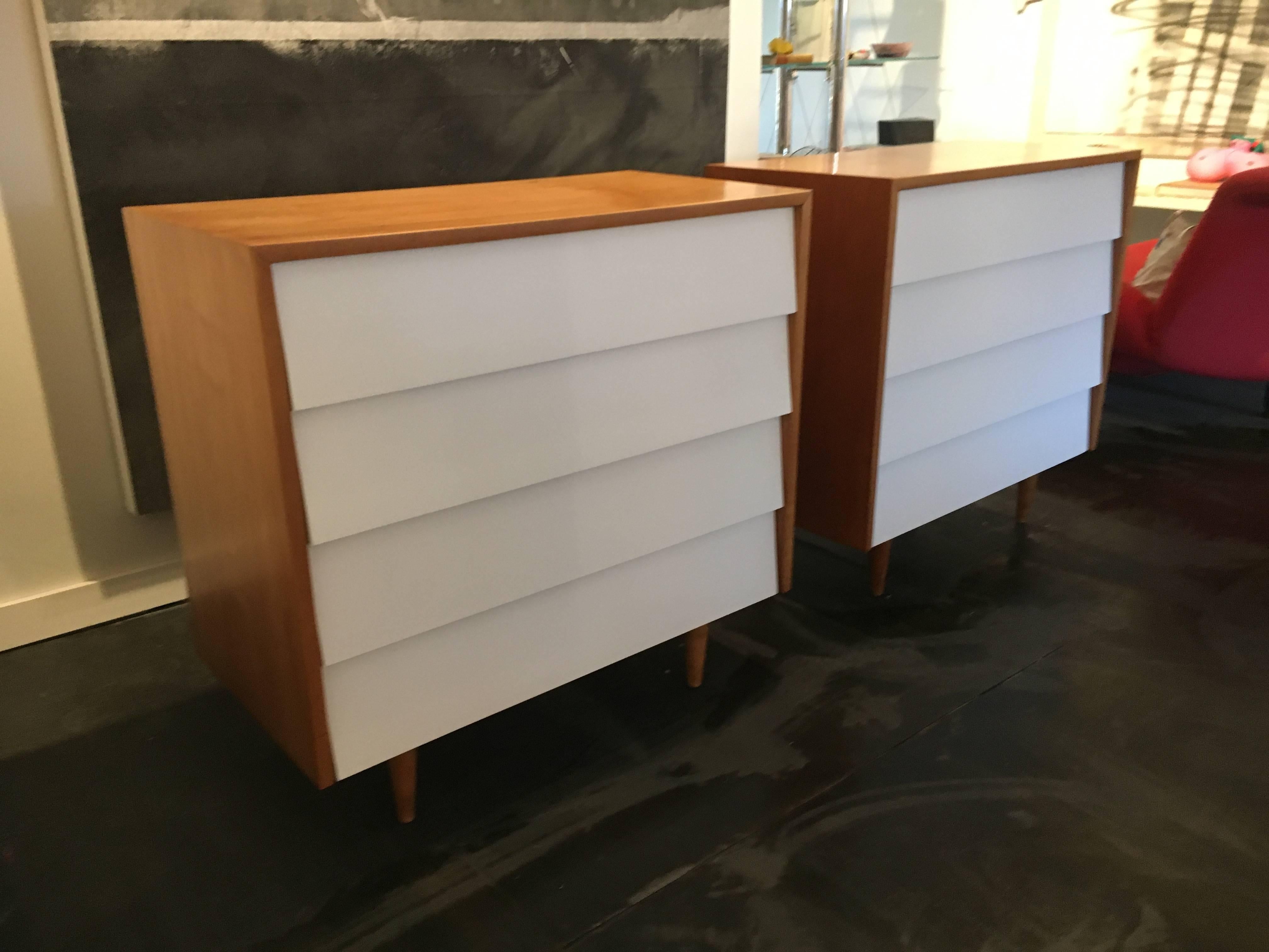 Mid-Century Modern Florence Knoll Pair of Dressers or Chests, 1950