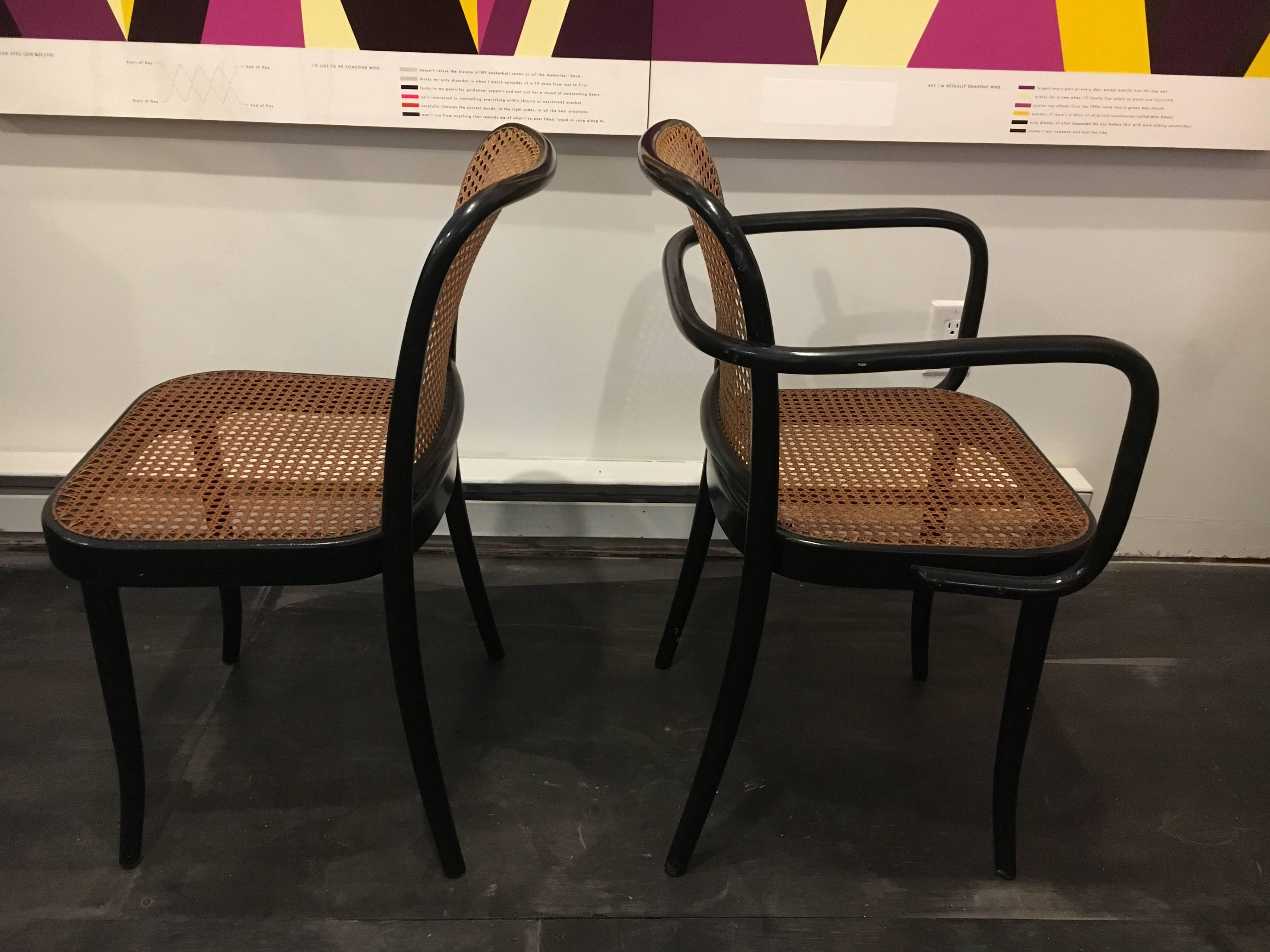 Set of Six Modern Cane Dining Chairs Josef Frank 1