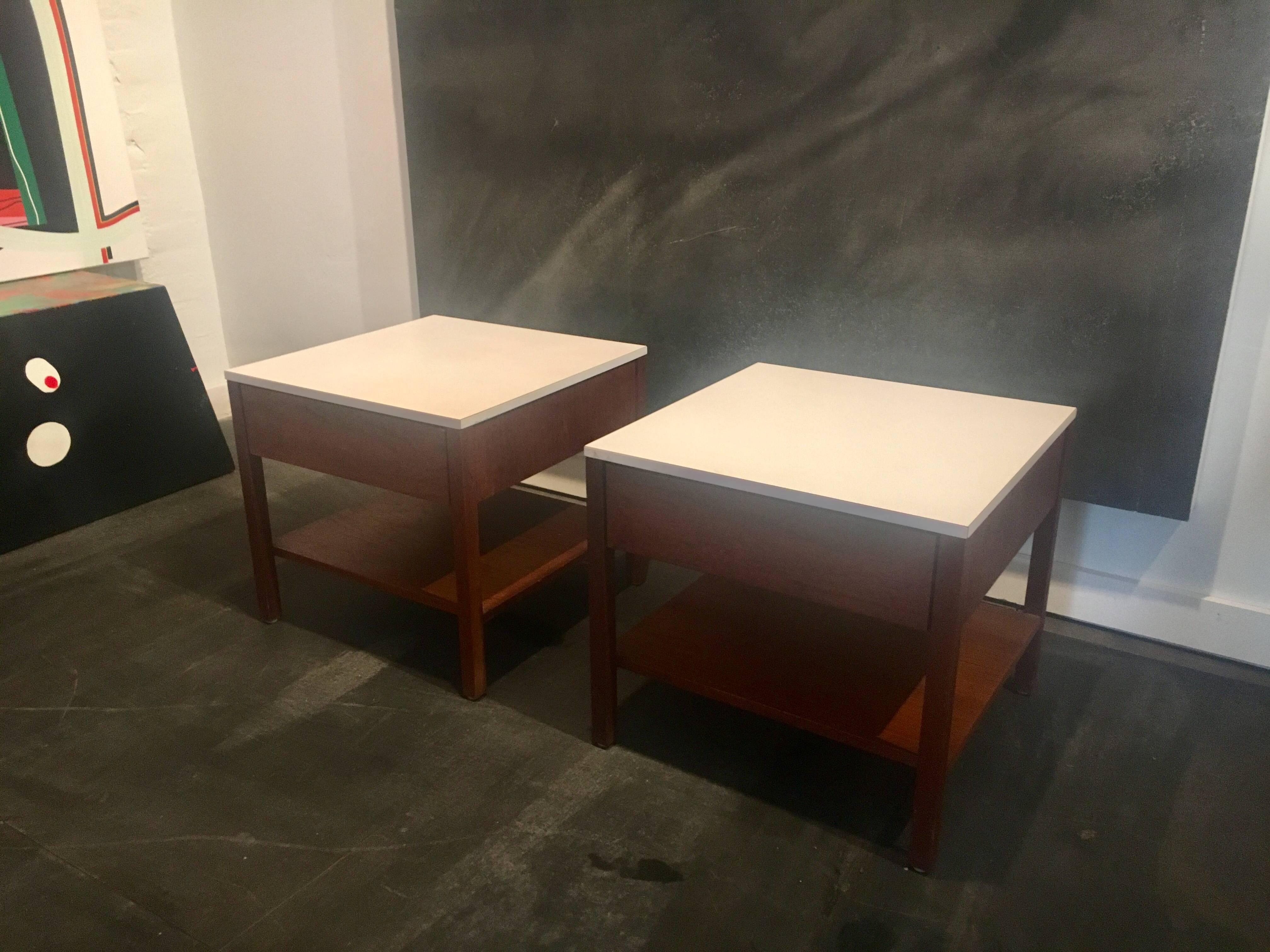 Mid-Century Modern Florence Knoll Nightstands End-Tables, Knoll, 1959