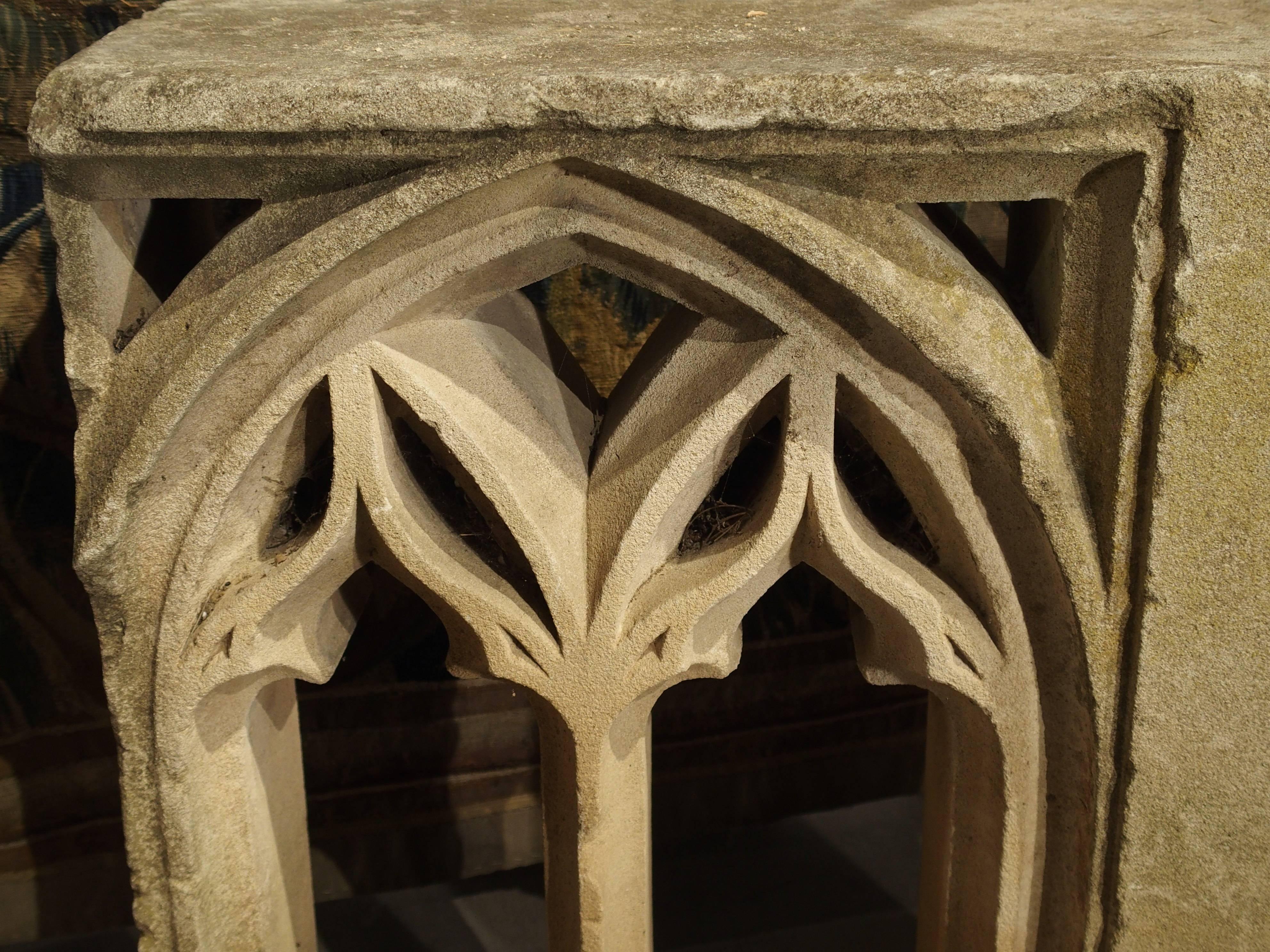 18th Century and Earlier 18th Century Carved Limestone Gothic Fragments from France