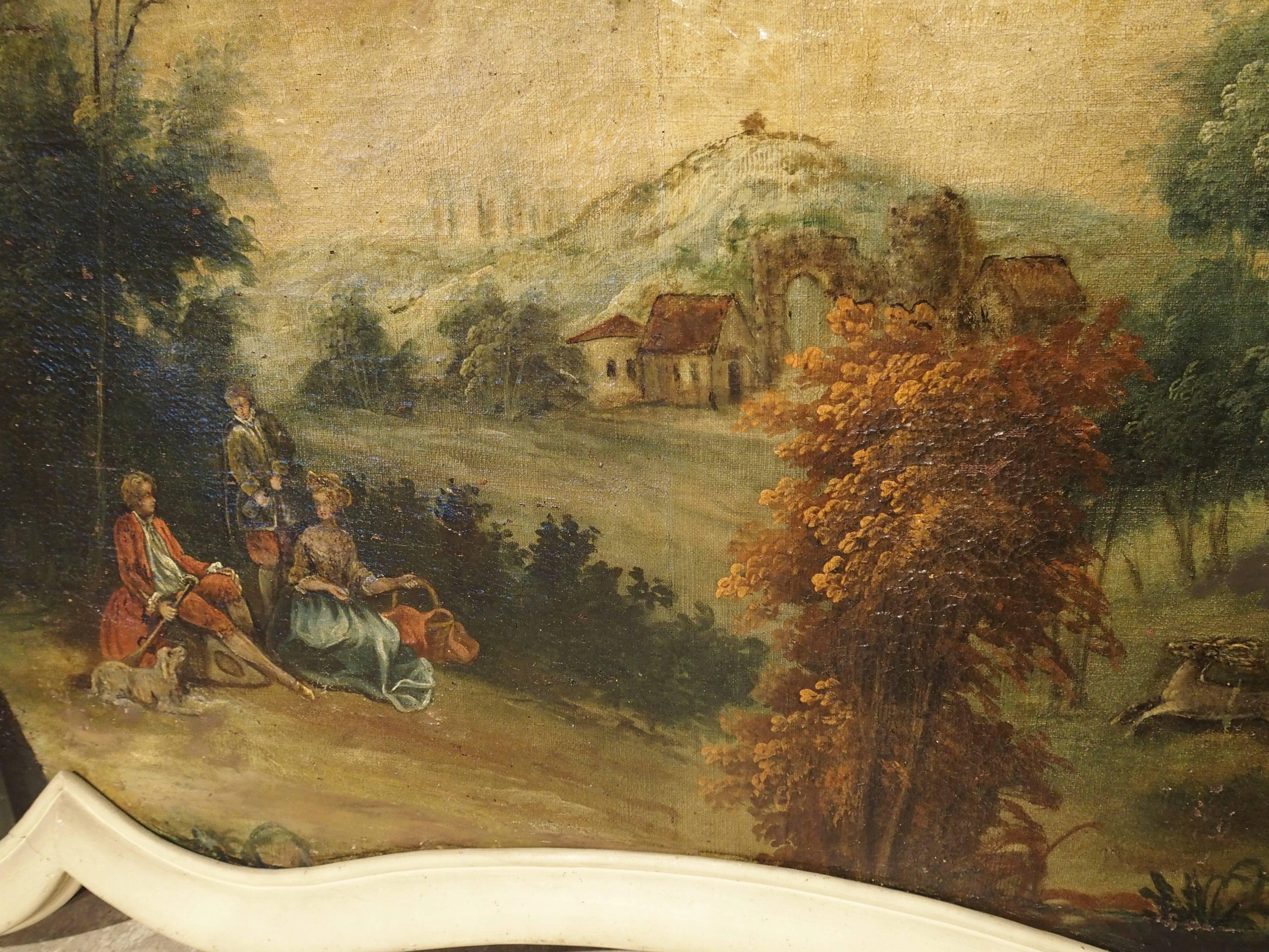 18th Century French Oil on Canvas Overdoor Painting 1