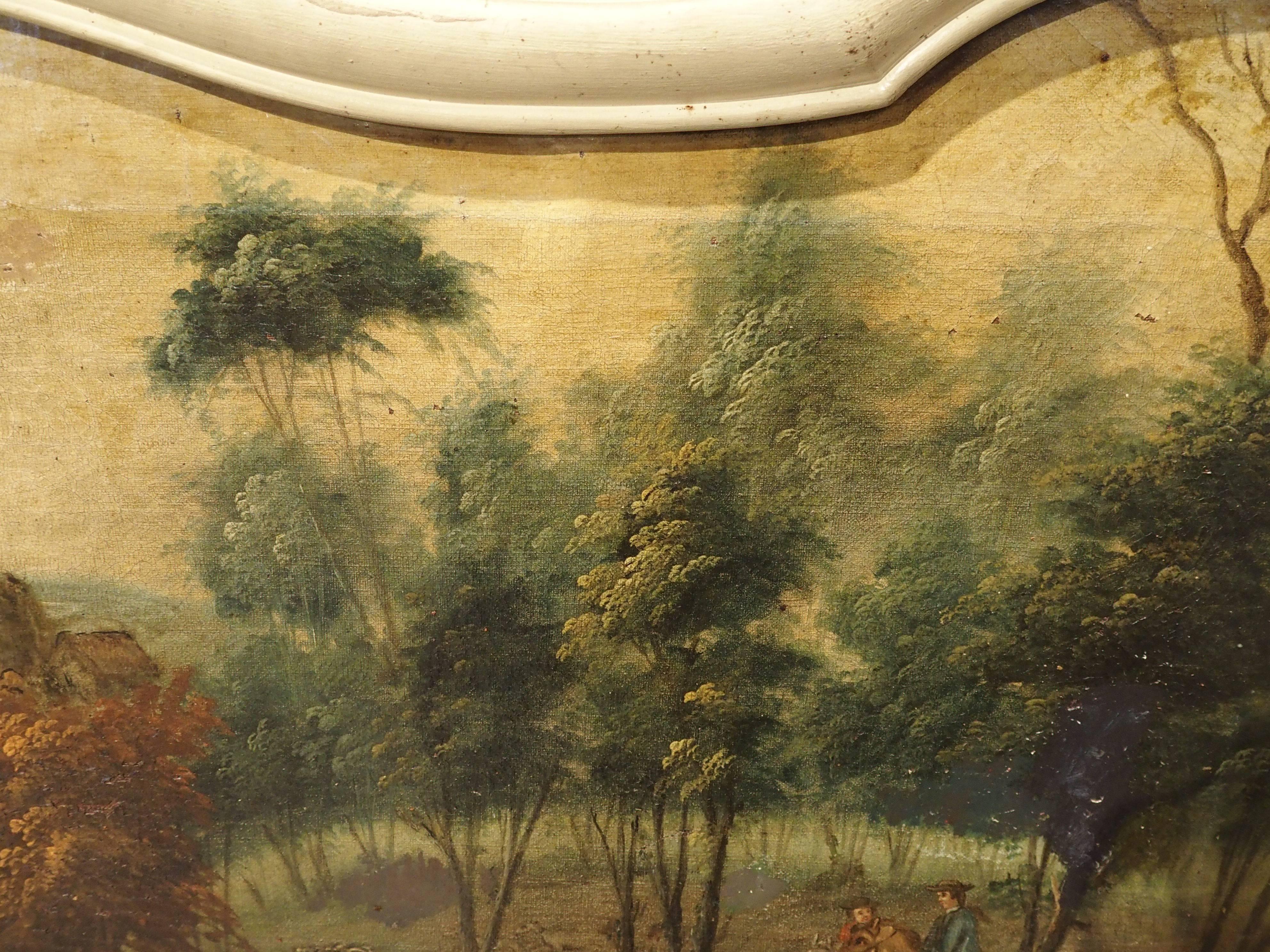 18th Century French Oil on Canvas Overdoor Painting 2