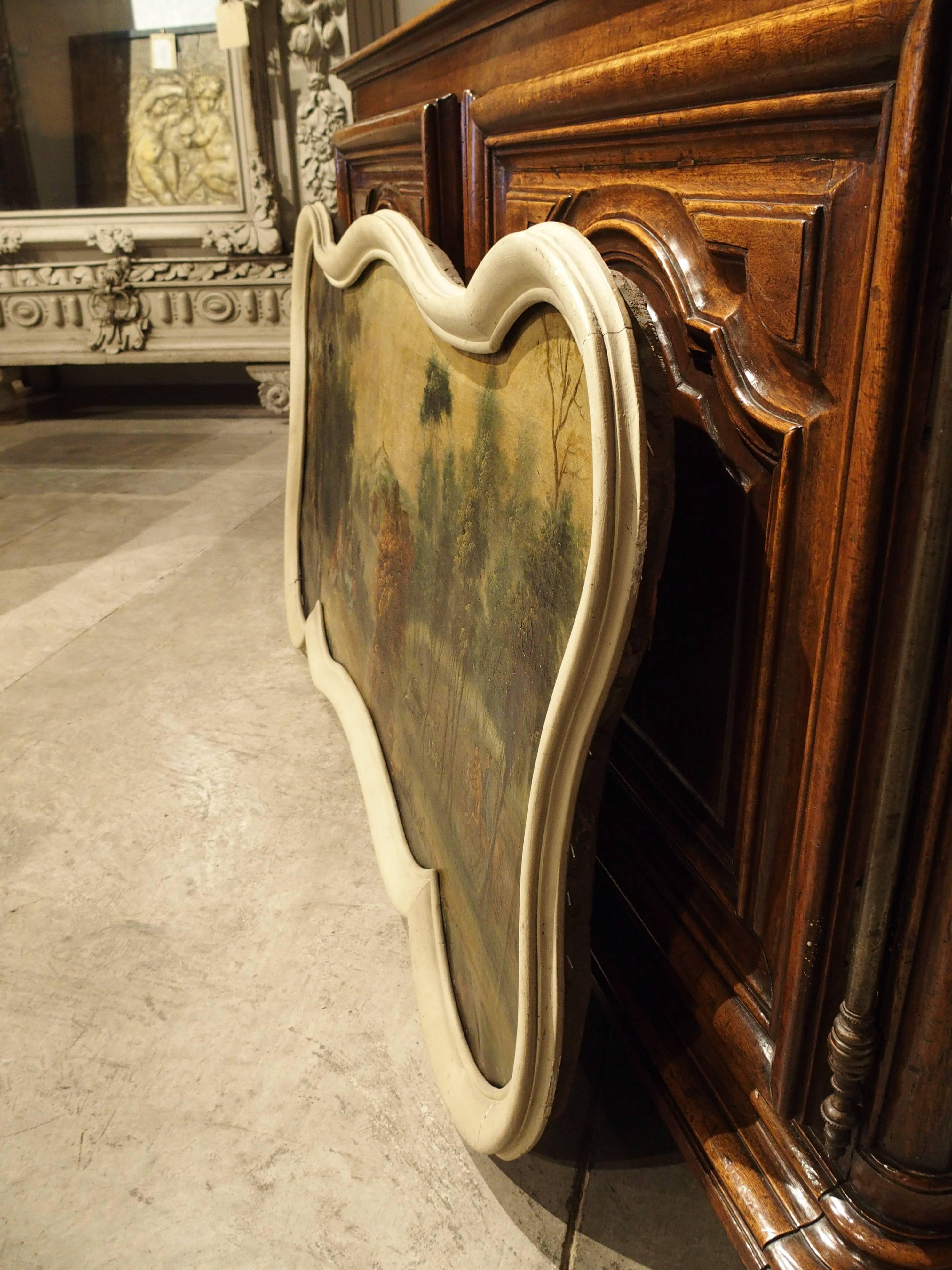 18th Century French Oil on Canvas Overdoor Painting 3