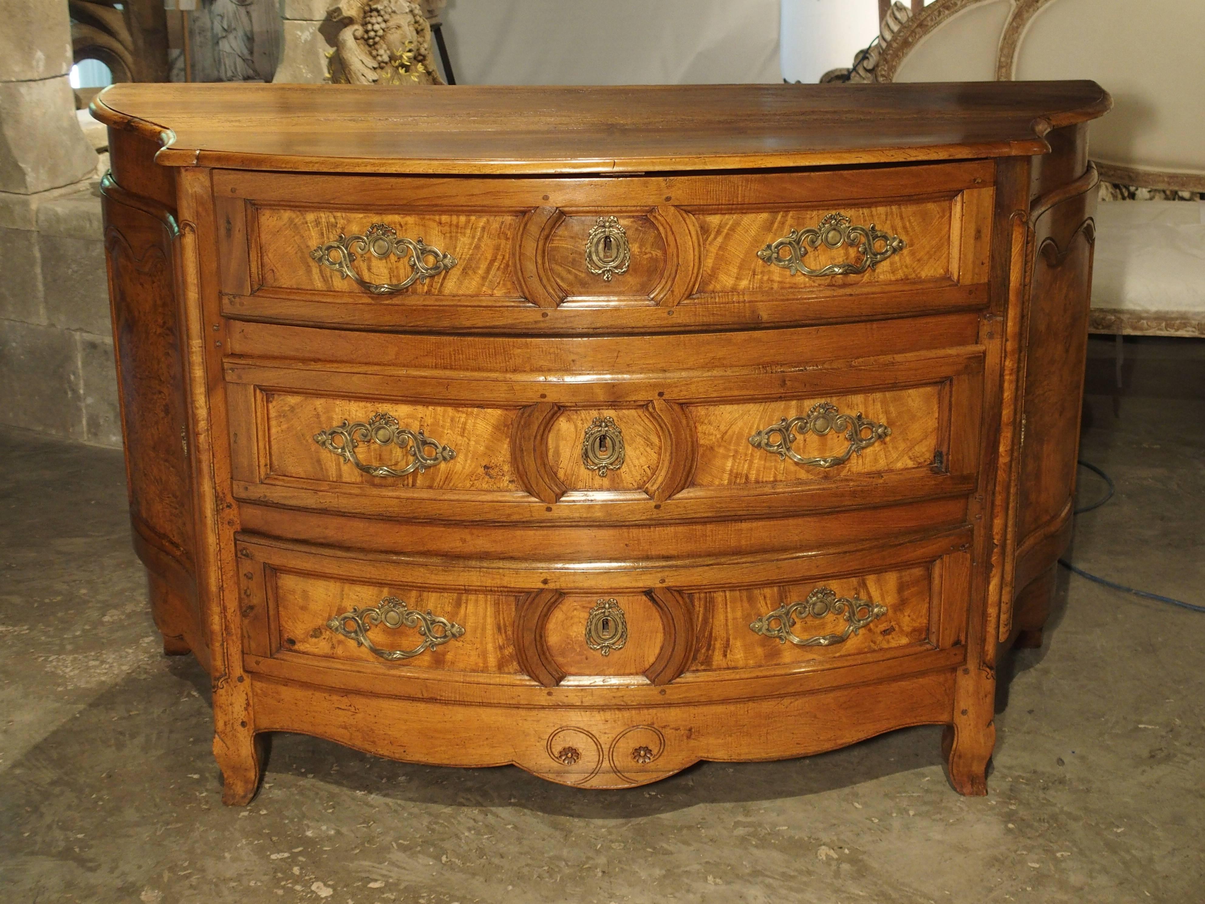 Rare 18th Century Commode with Side Doors Walnut, Rhone Valley, France For Sale 3