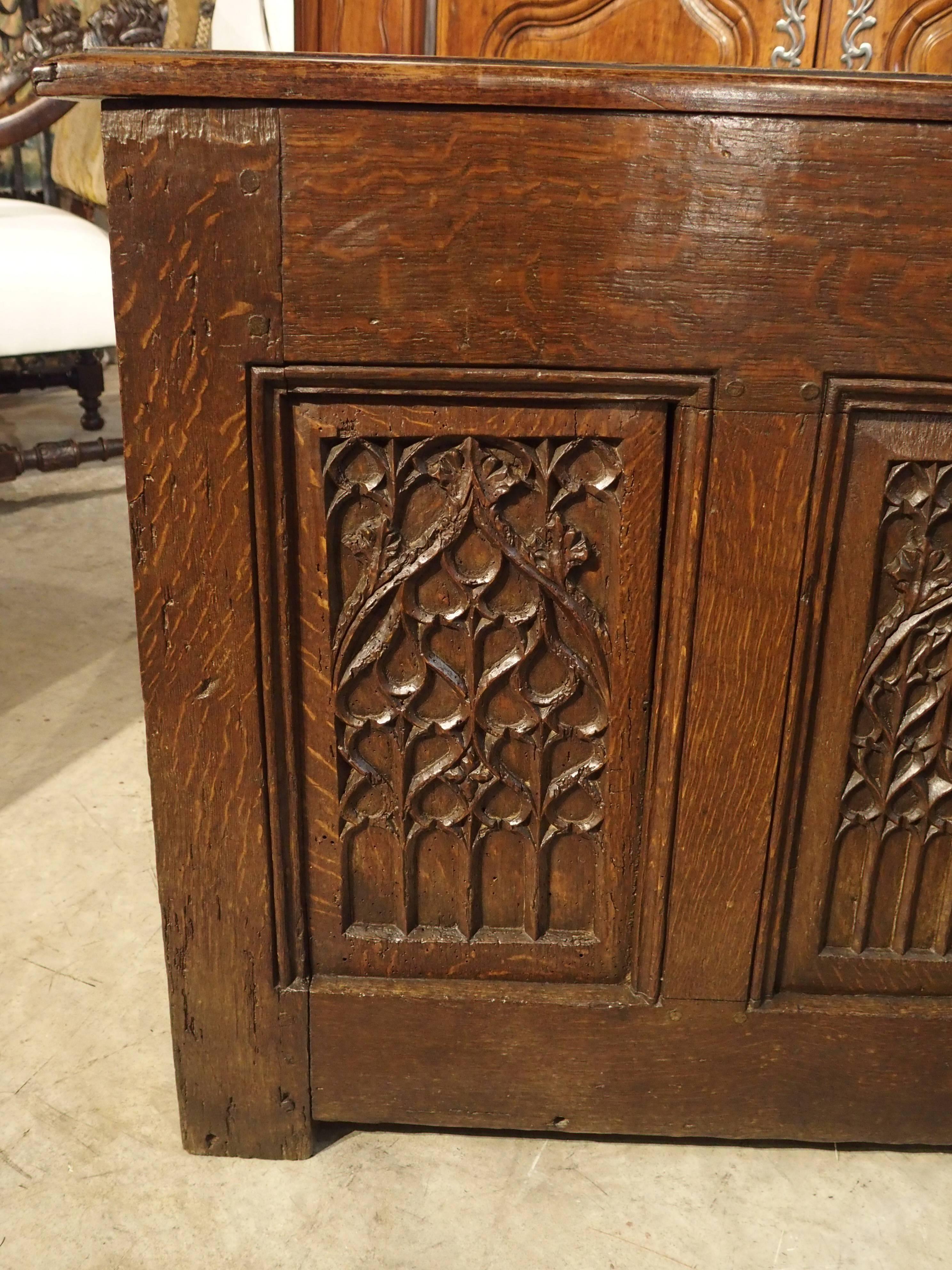 18th Century and Earlier Antique Gothic Trunk from France