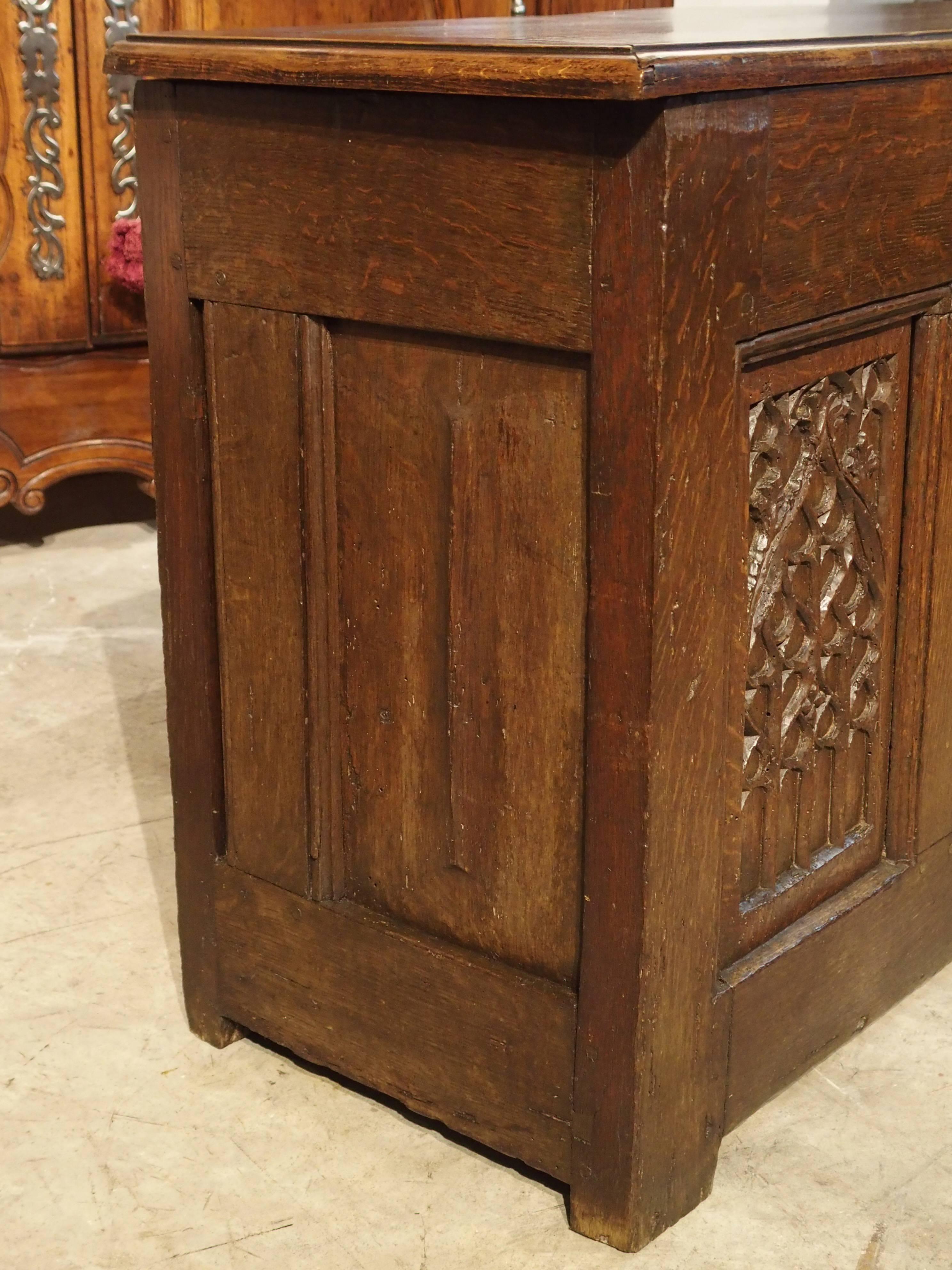 Antique Gothic Trunk from France 3