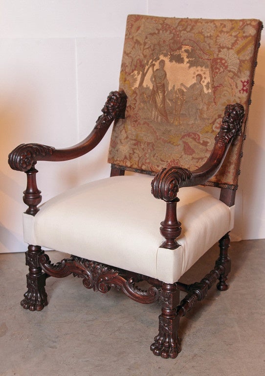 lion arm chair