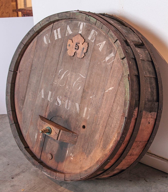 antique wine barrels
