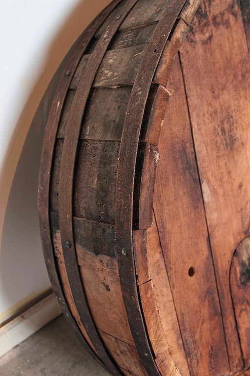 Massive Antique French Wine Barrel Frontage, 