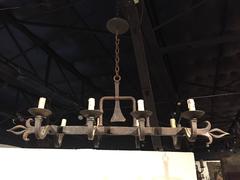 Early 1900s Iron Chandelier from France