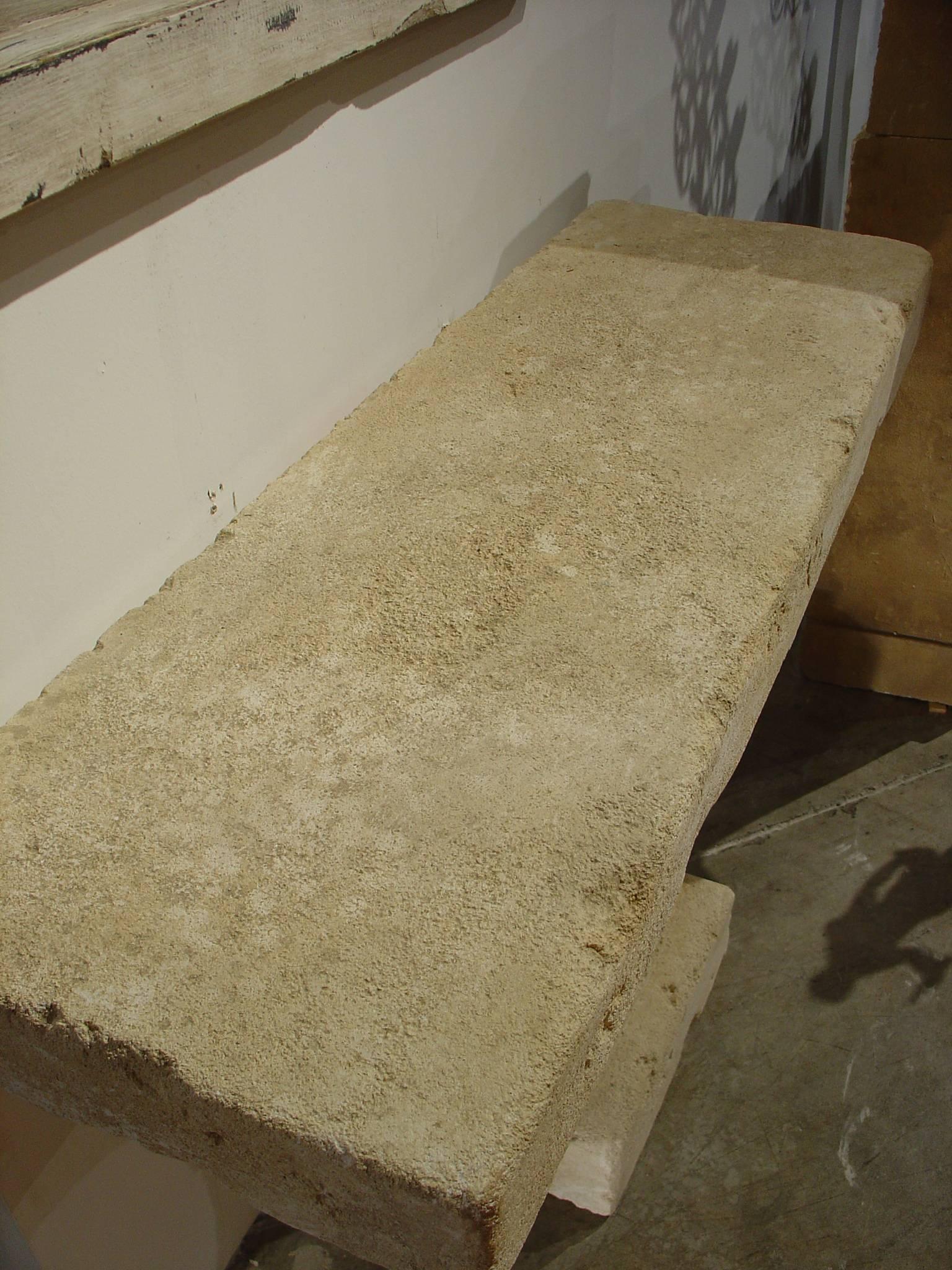 Carved Limestone Console Table from Provence, France 3