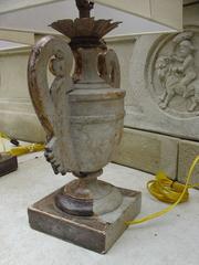 Pair of Italian Candlestick Lamps with Custom Shades