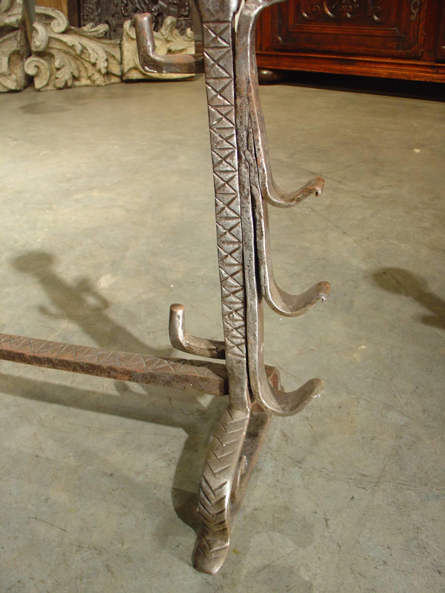 18th Century and Earlier A Pair of 16th Century French Andirons