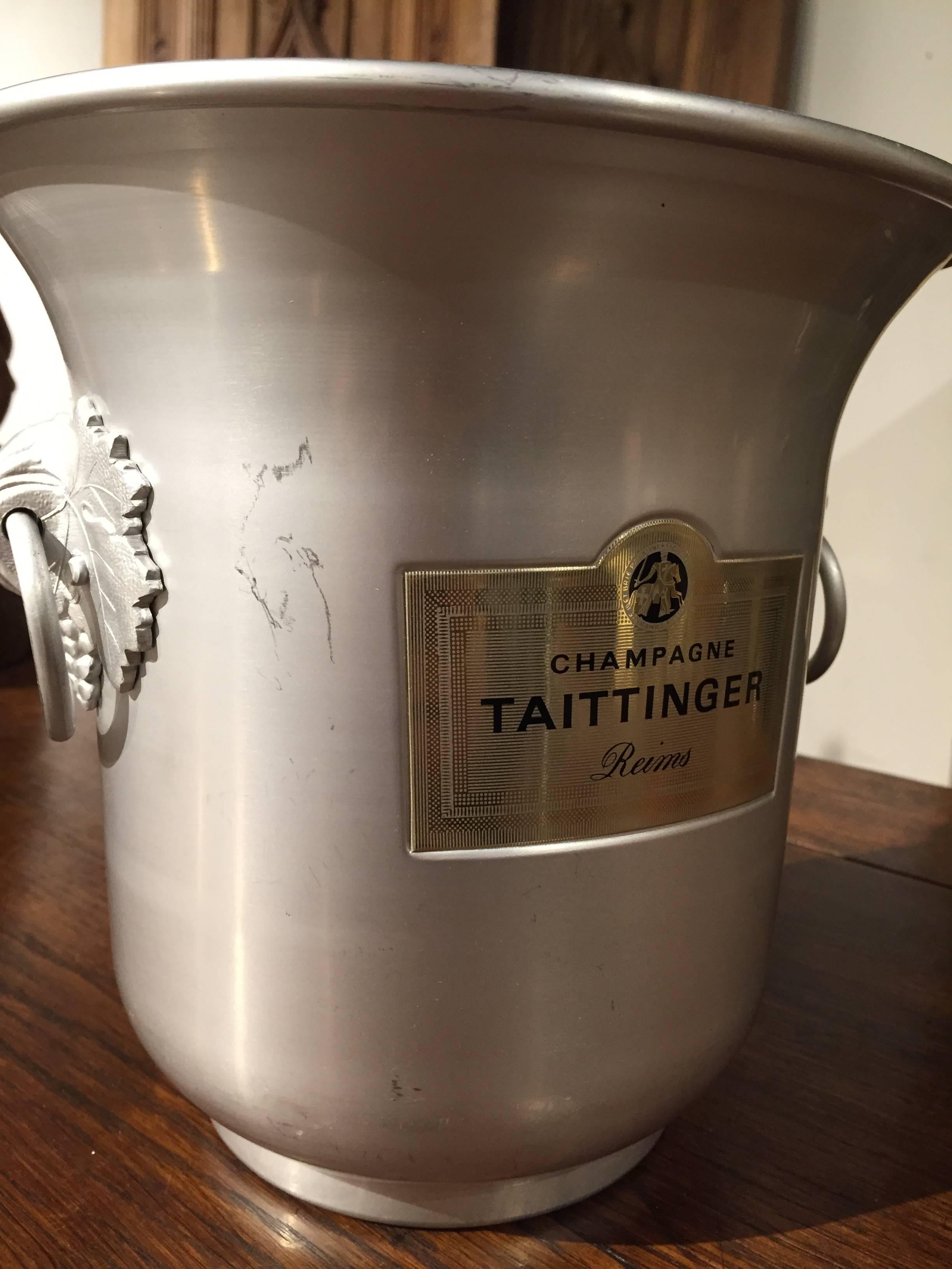 20th Century Taittinger Reims Vintage French Champagne Bucket