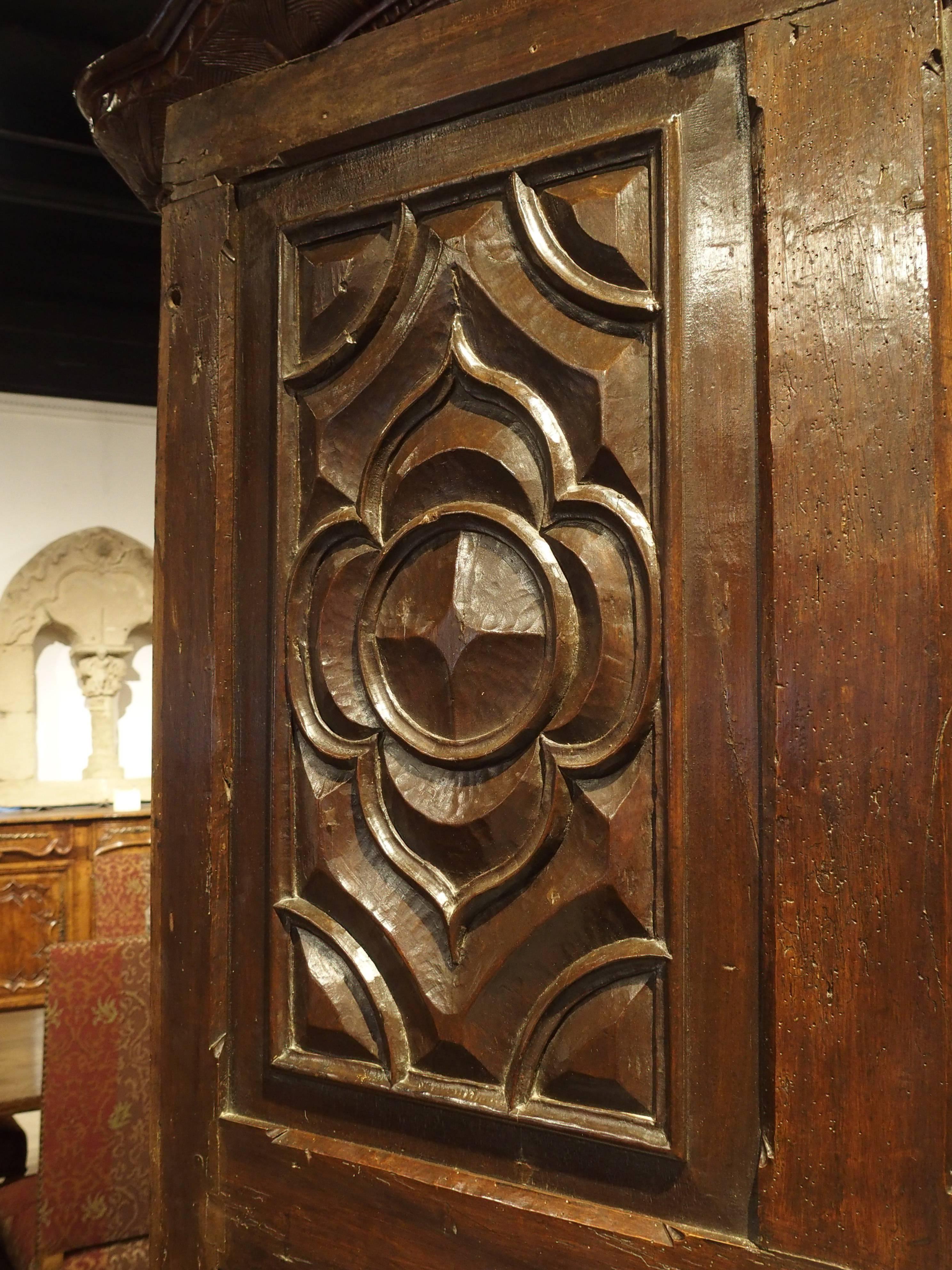 18th Century and Earlier 17th Century Carved Walnut Door from the Languedoc Region of France
