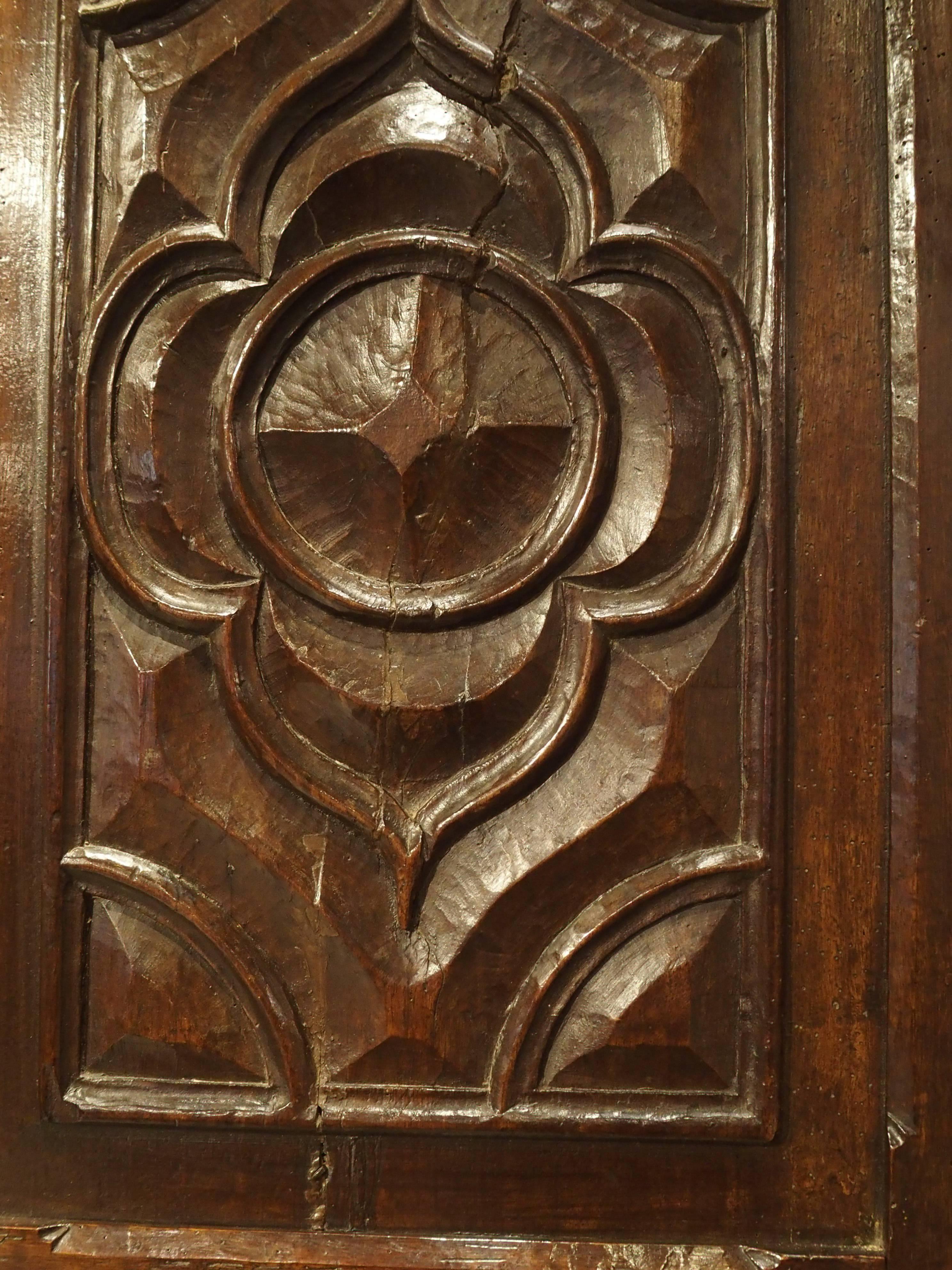 17th Century Carved Walnut Door from the Languedoc Region of France 1