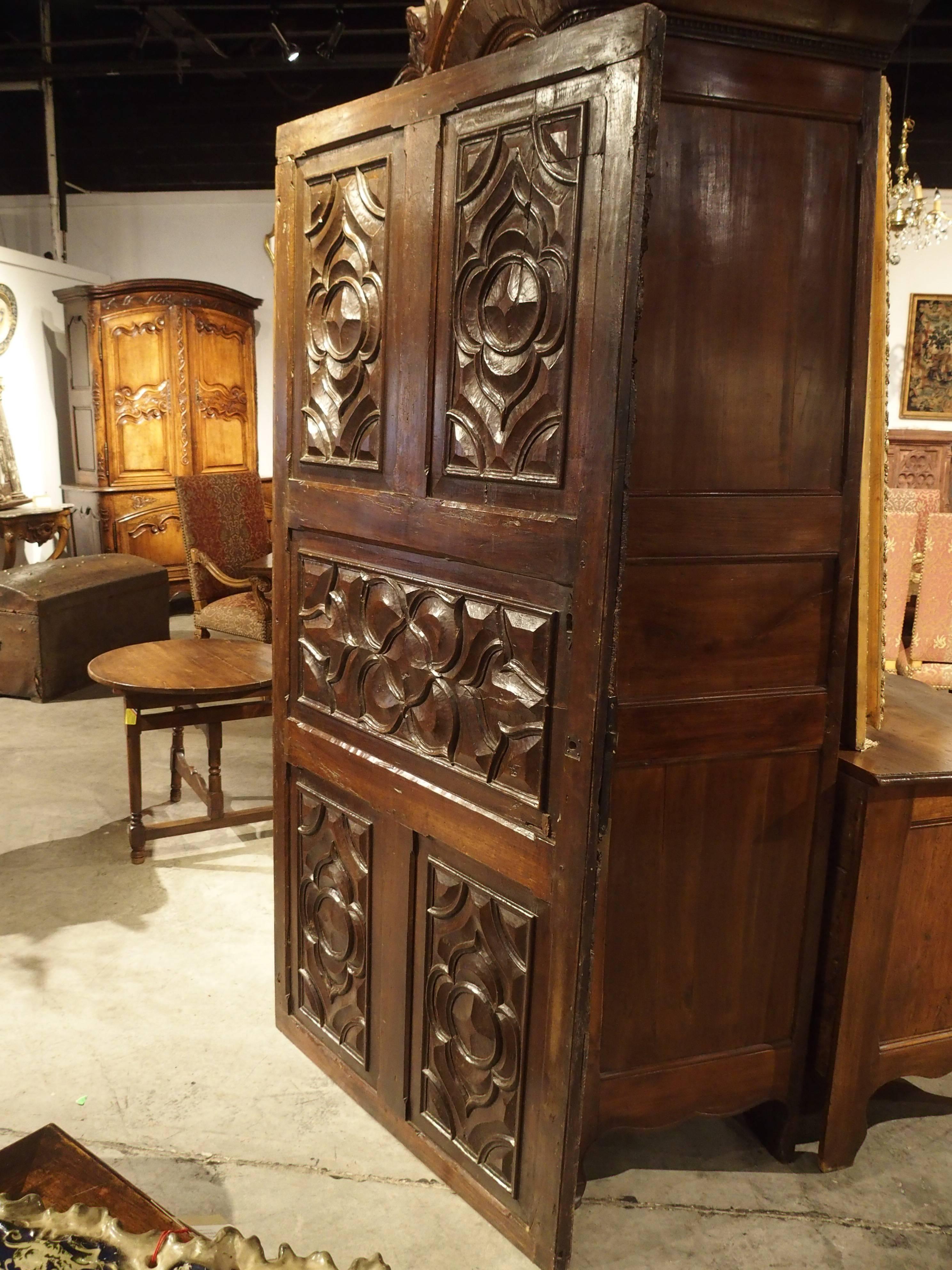 17th Century Carved Walnut Door from the Languedoc Region of France 5