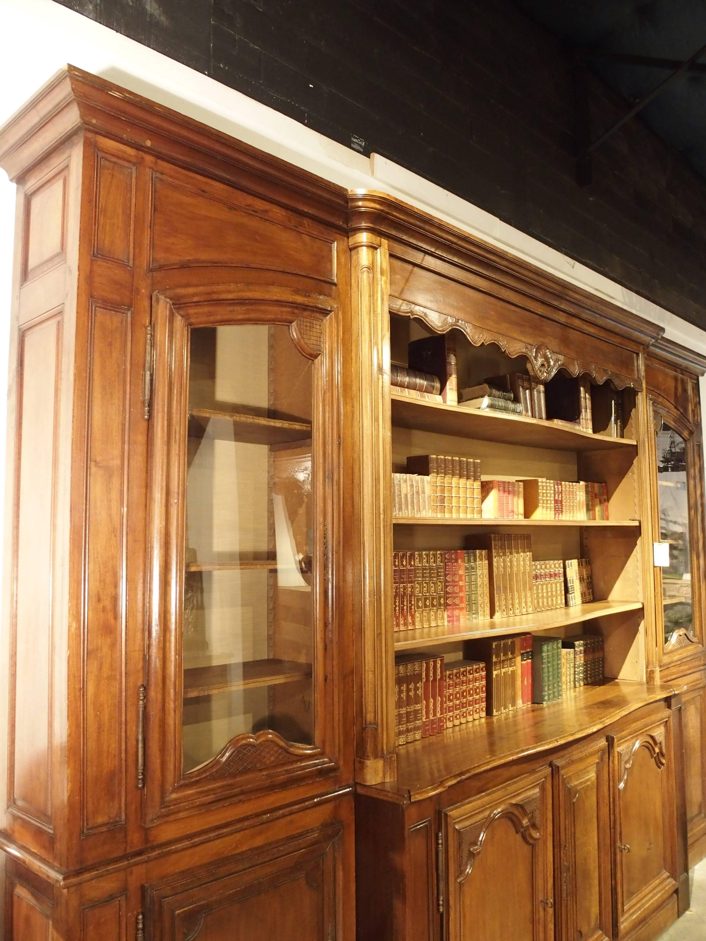 Antique French Walnut Wood Lyonnaise Bookcase 3