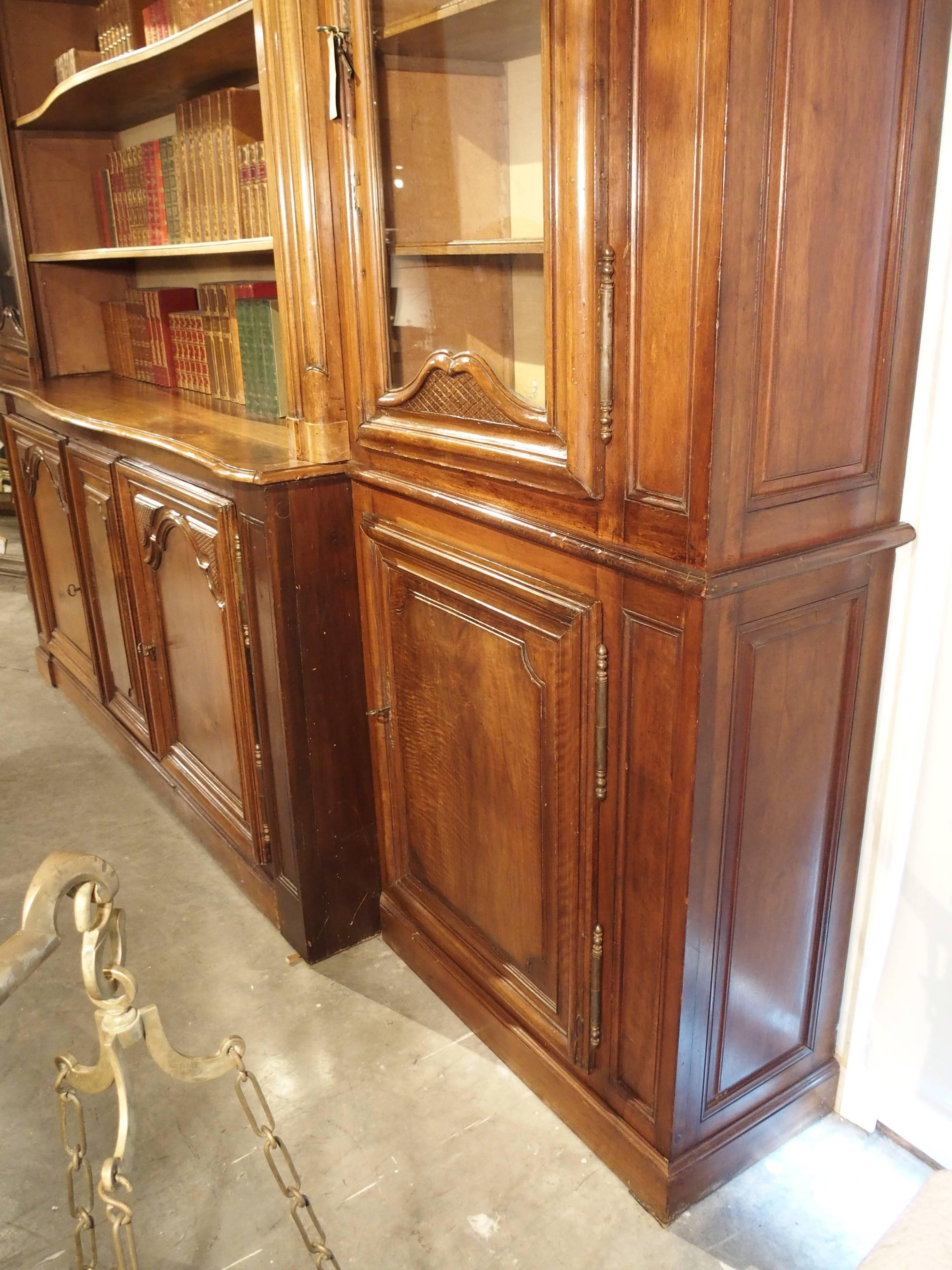 Antique French Walnut Wood Lyonnaise Bookcase 6