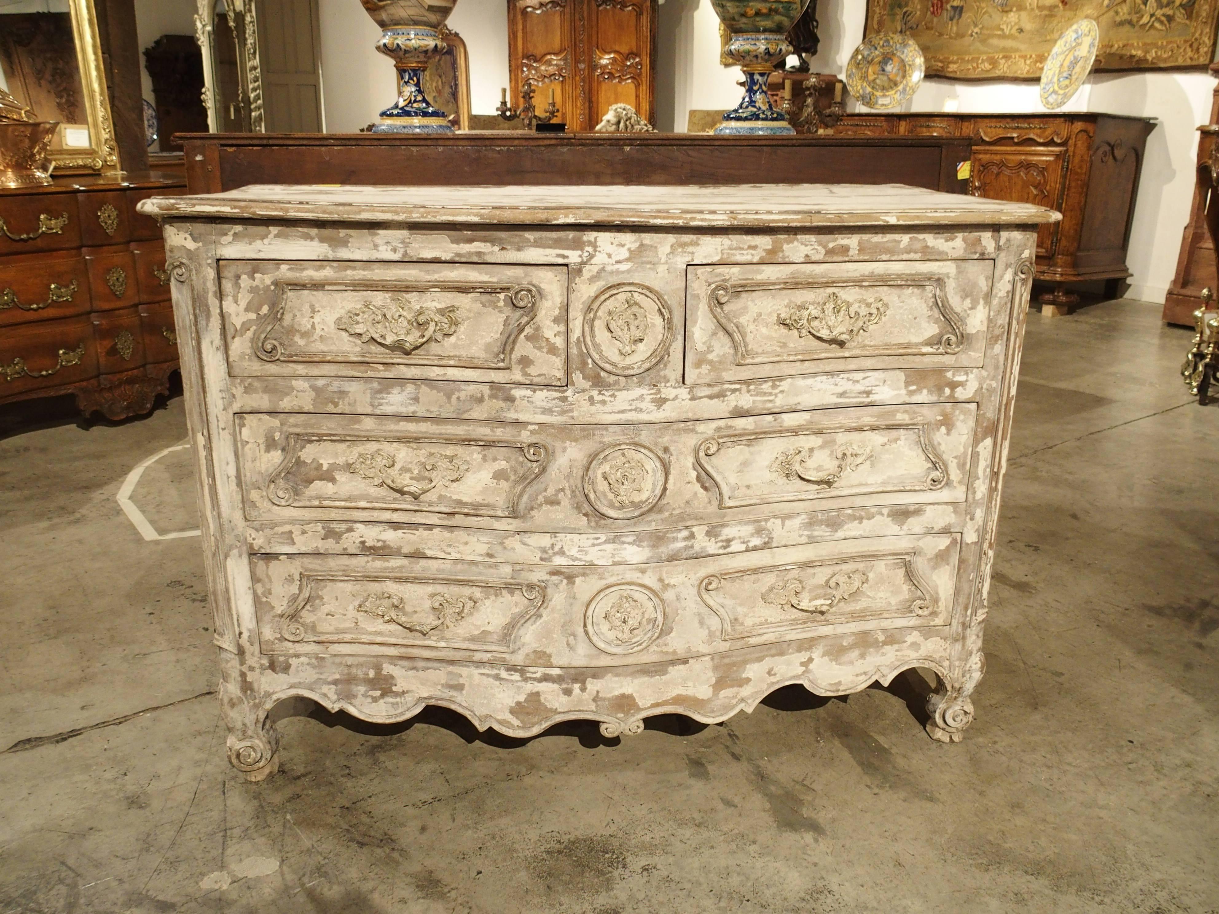 Period Louis XV Parcel Painted Commode 1