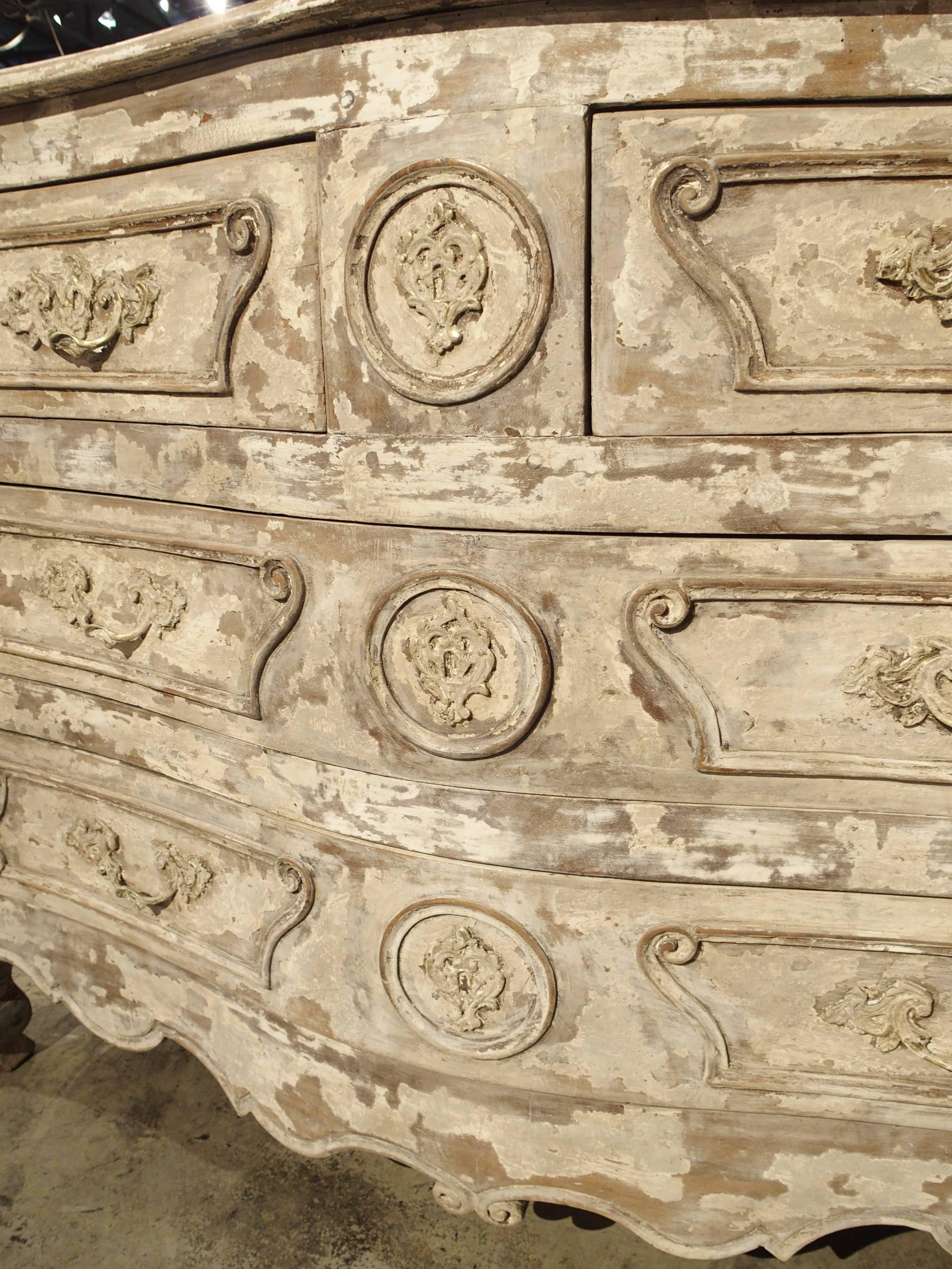 18th Century and Earlier Period Louis XV Parcel Painted Commode