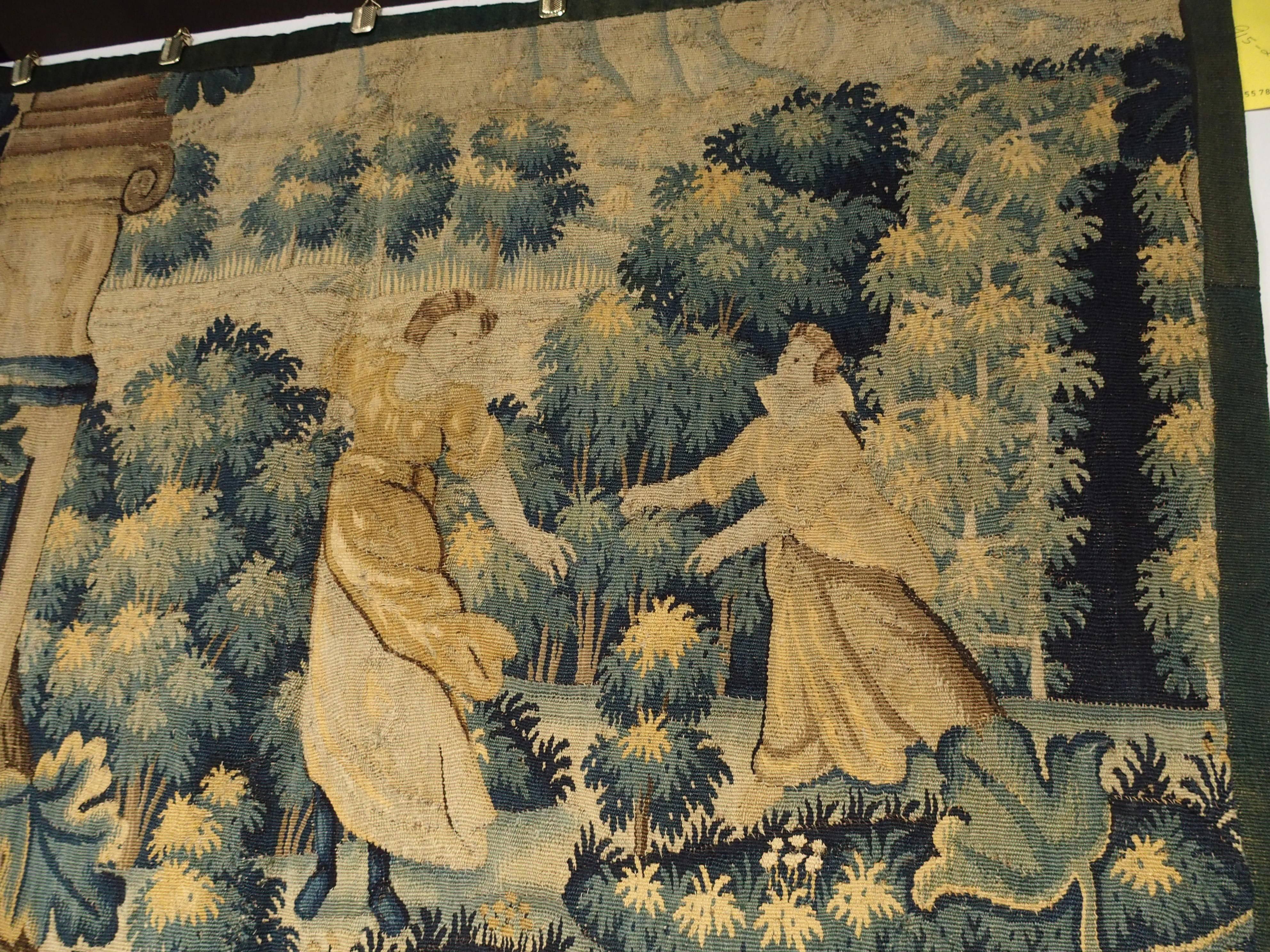 European 17th Century Tapestry Fragment from Flanders