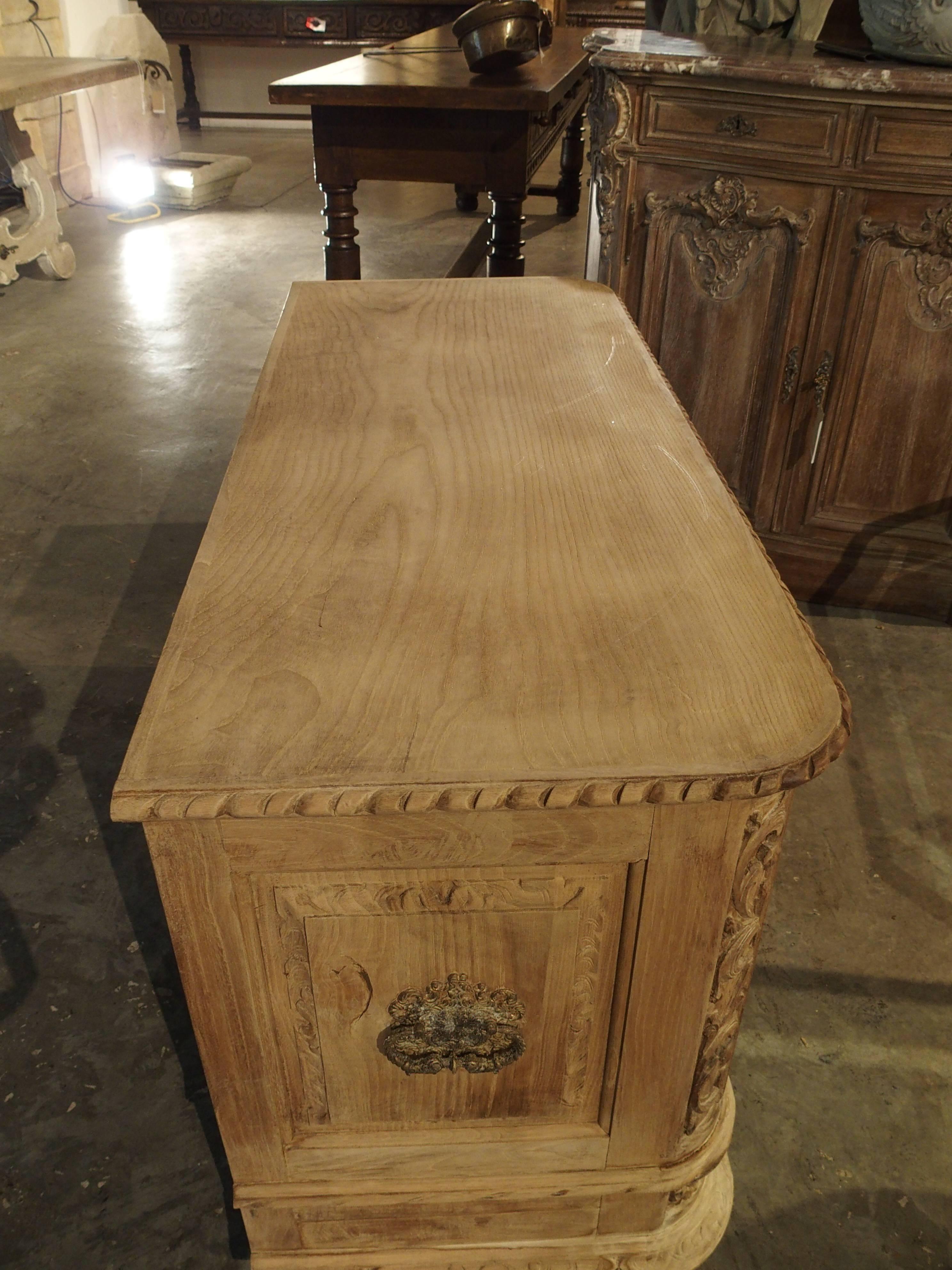 Italian Well-Carved Stripped Trunk from Italy