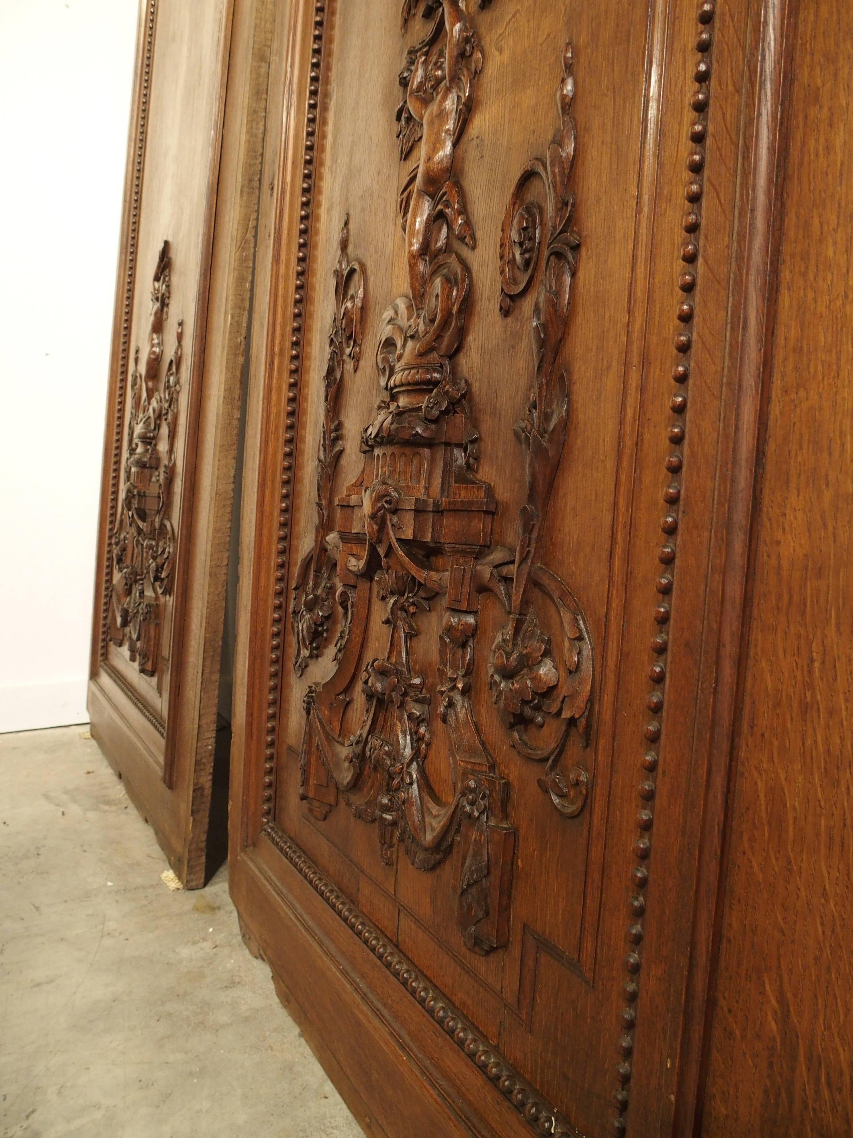 Set of Three Antique French Boiserie Panels, circa 1870  1