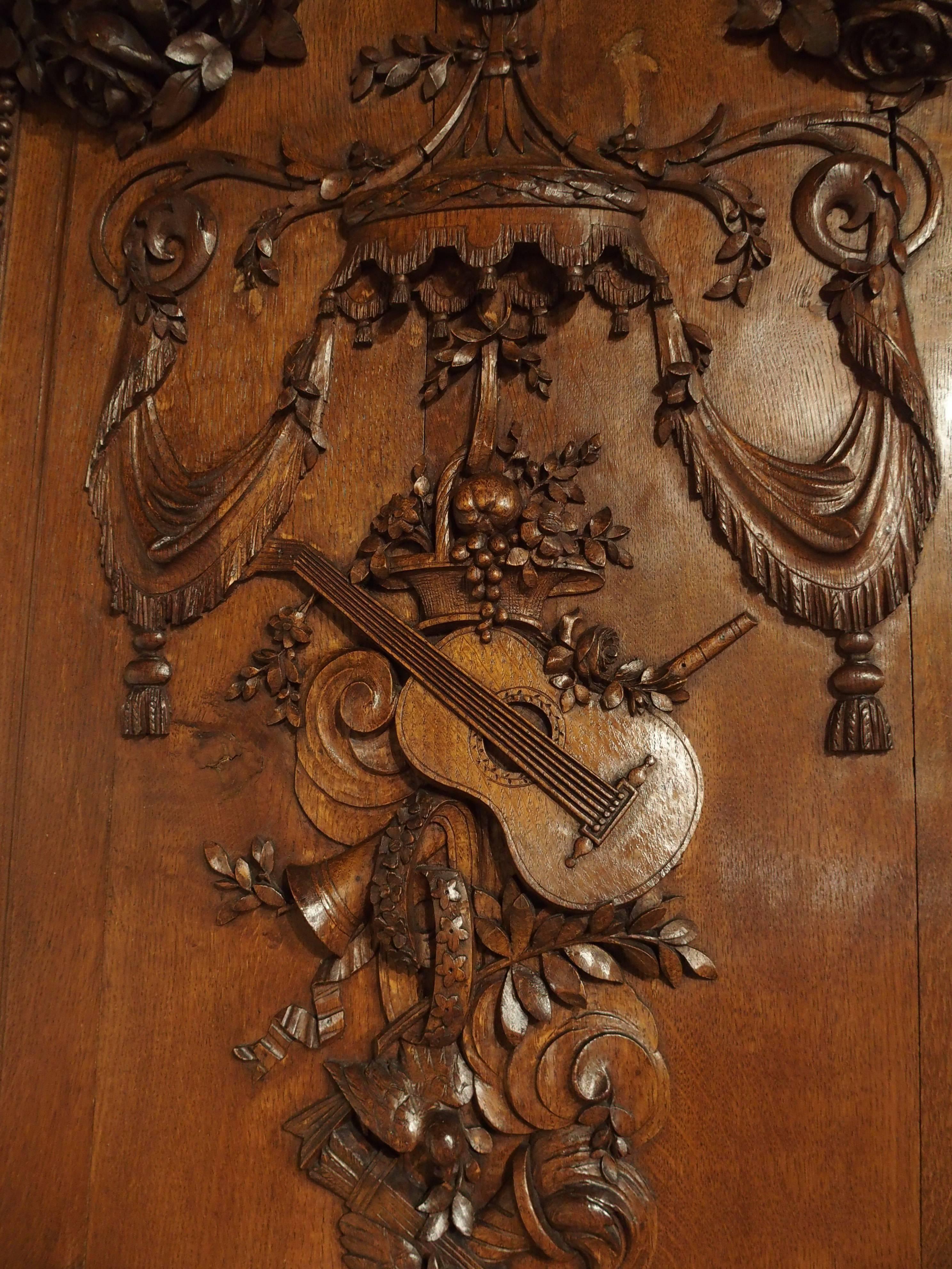 Carved Set of Three Antique French Boiserie Panels, circa 1870