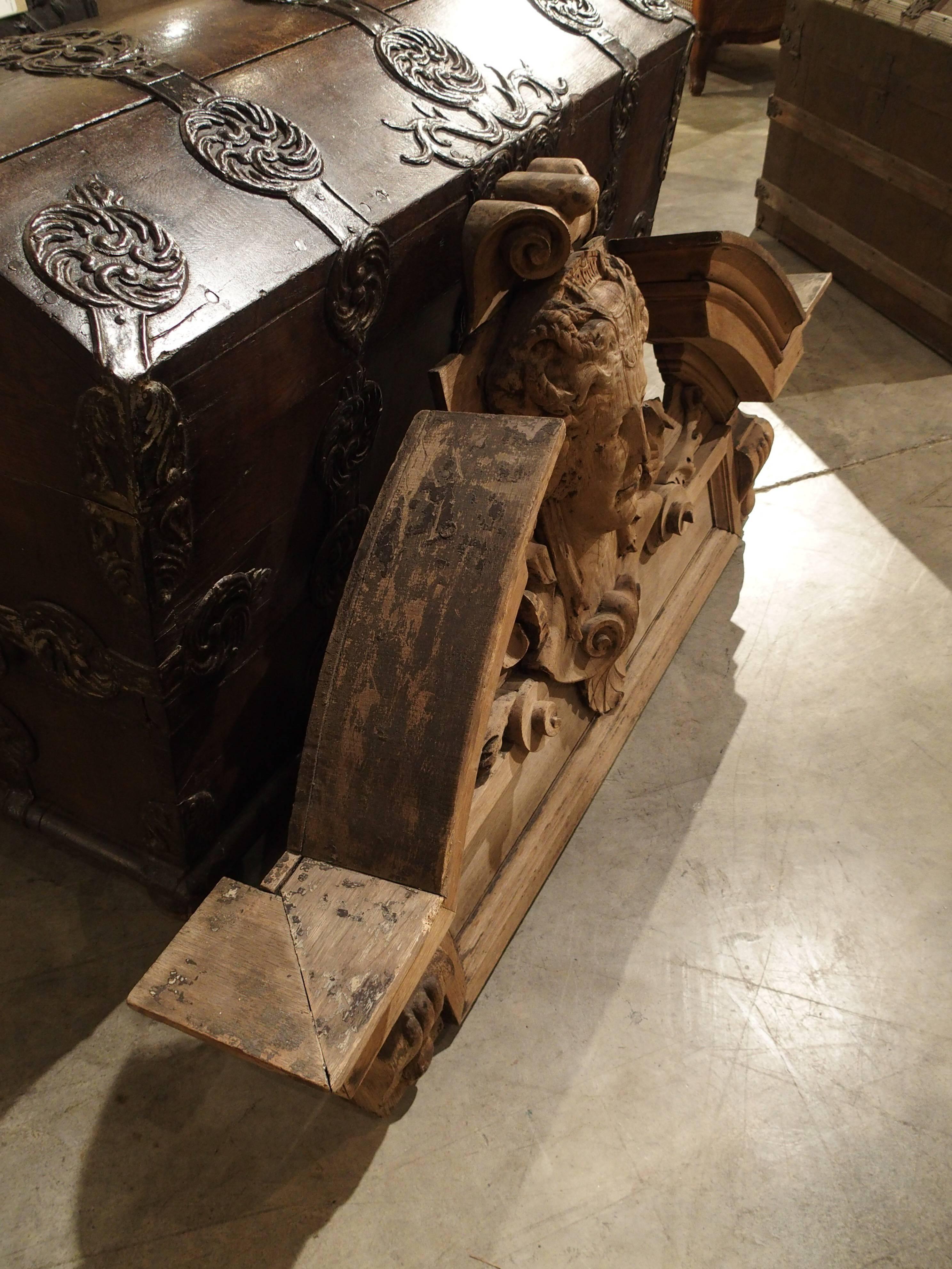 19th Century Carved Wooden Overdoor from France, circa 1850