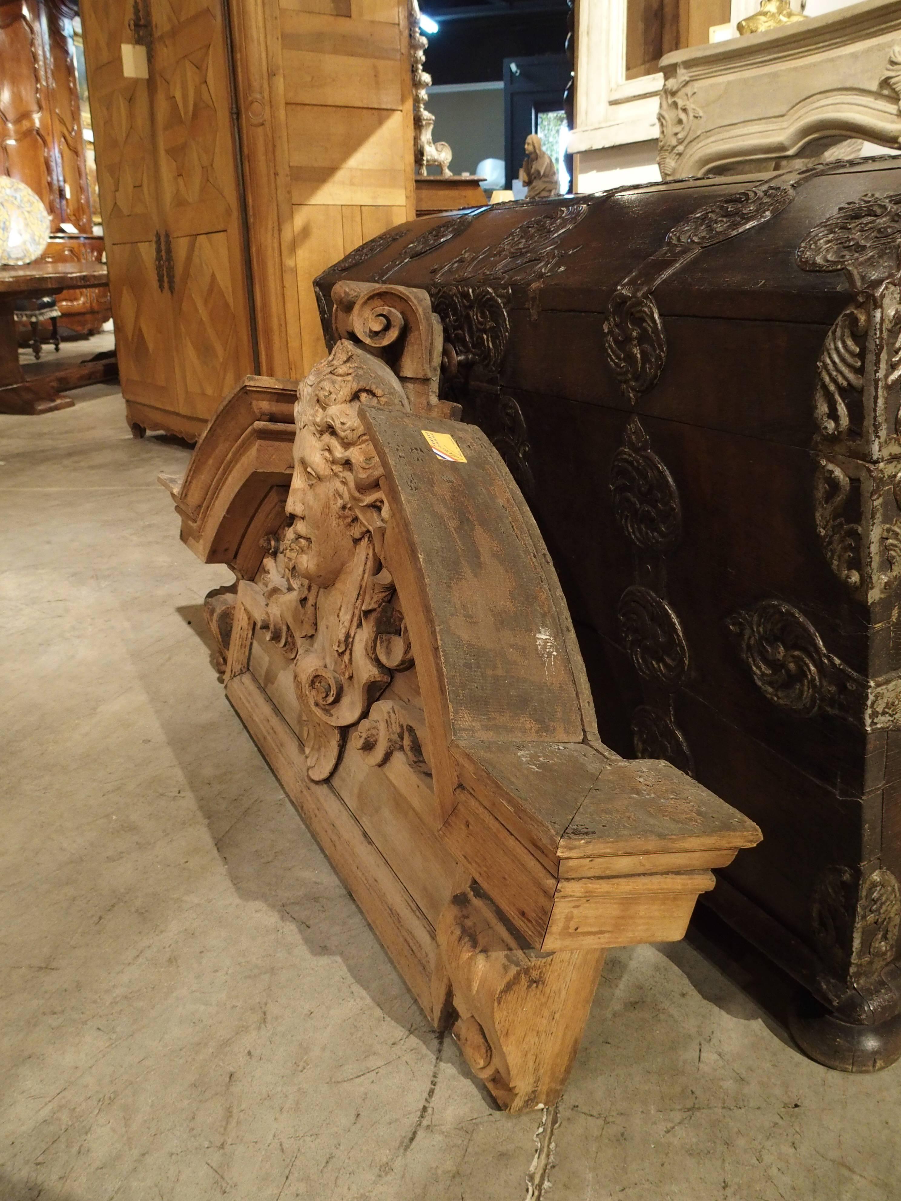 Carved Wooden Overdoor from France, circa 1850 2