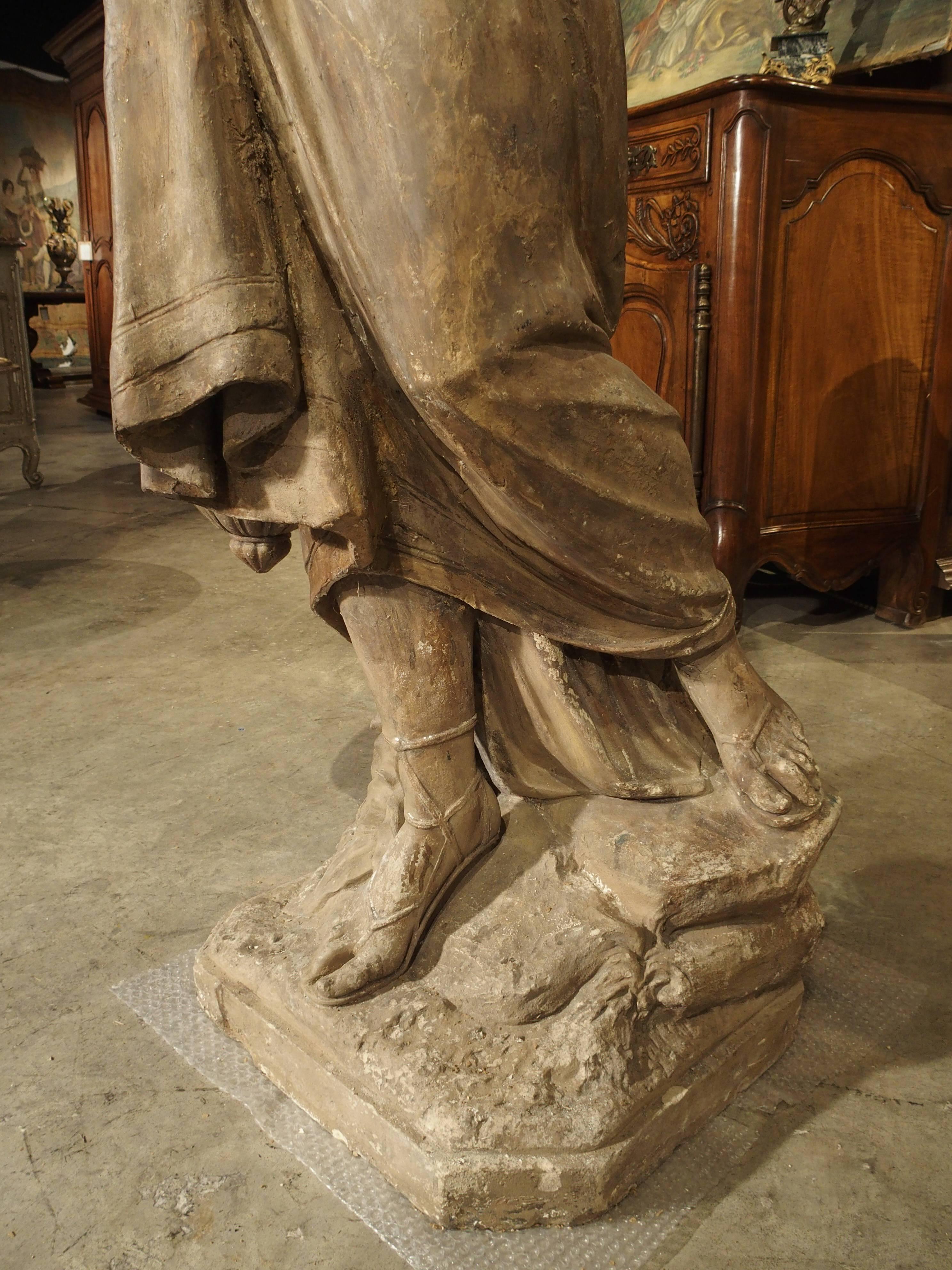 Lifesize Antique Terra Cotta Statue of a Woman 4