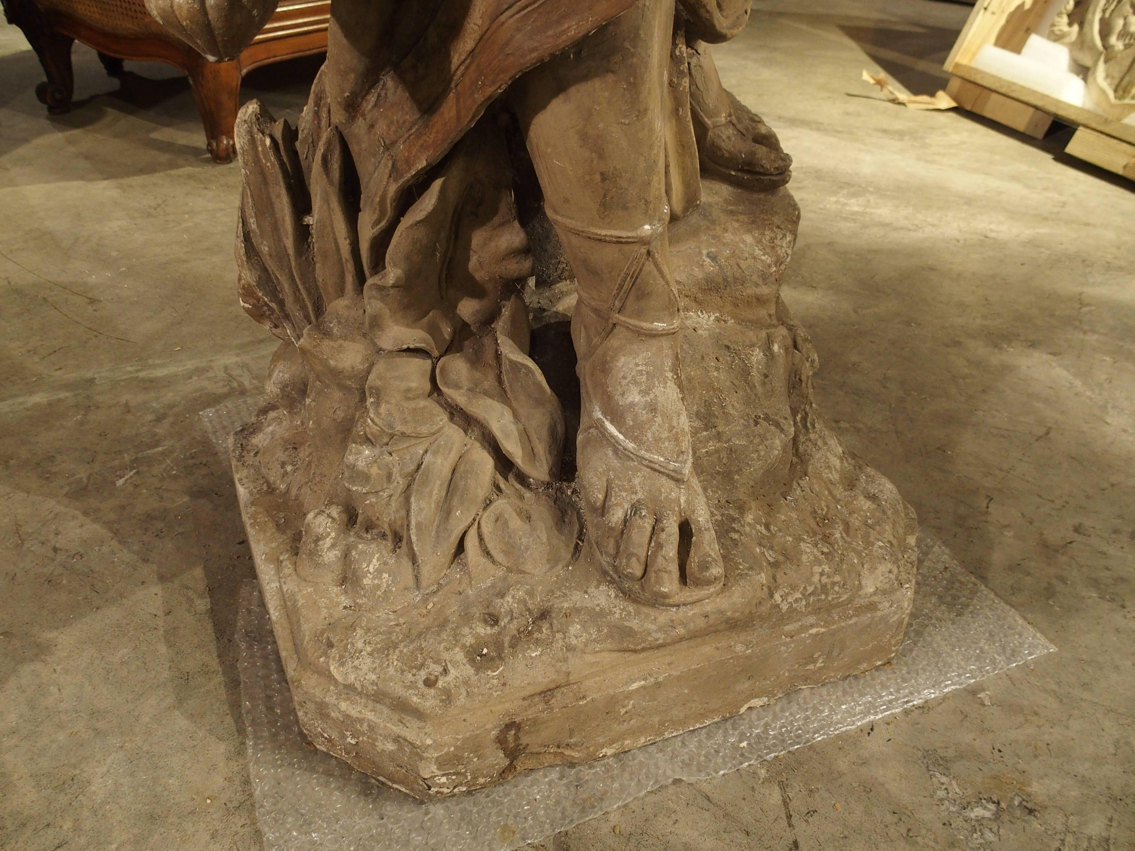 Lifesize Antique Terra Cotta Statue of a Woman 1