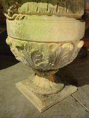Pair of Cast Stone 'Versailles' Urns