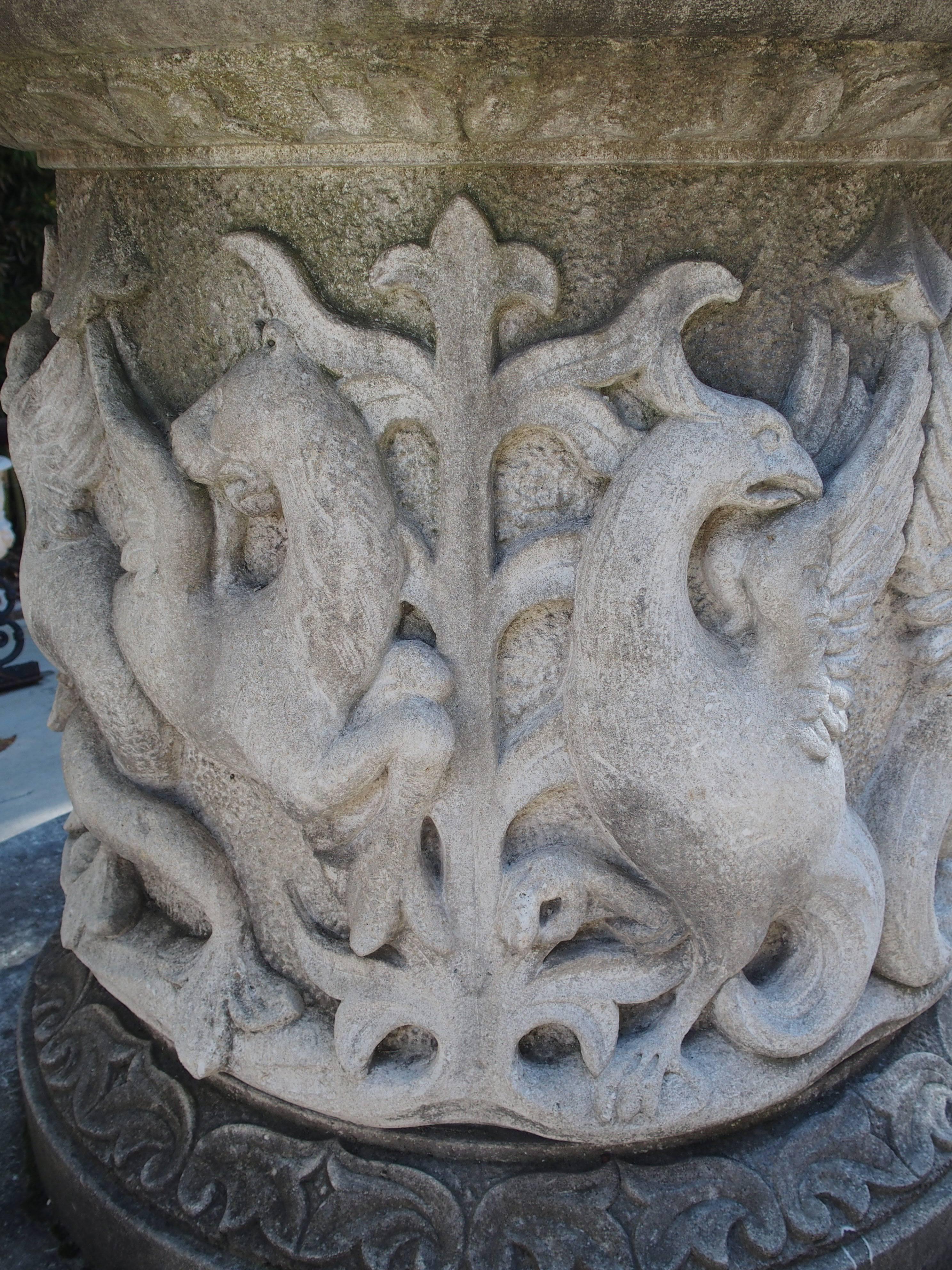 Hand Carved Limestone Well from Italy 2