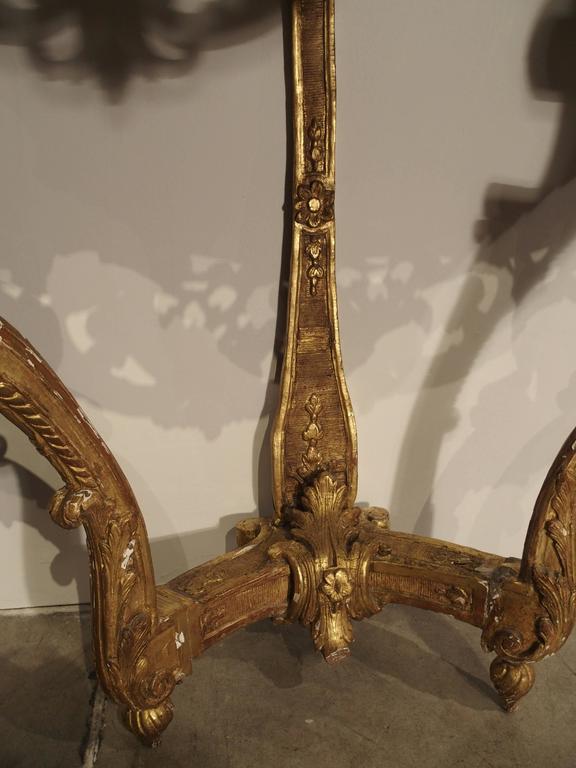 Beautiful Period Louis XIV Giltwood Console with Original Marble 1