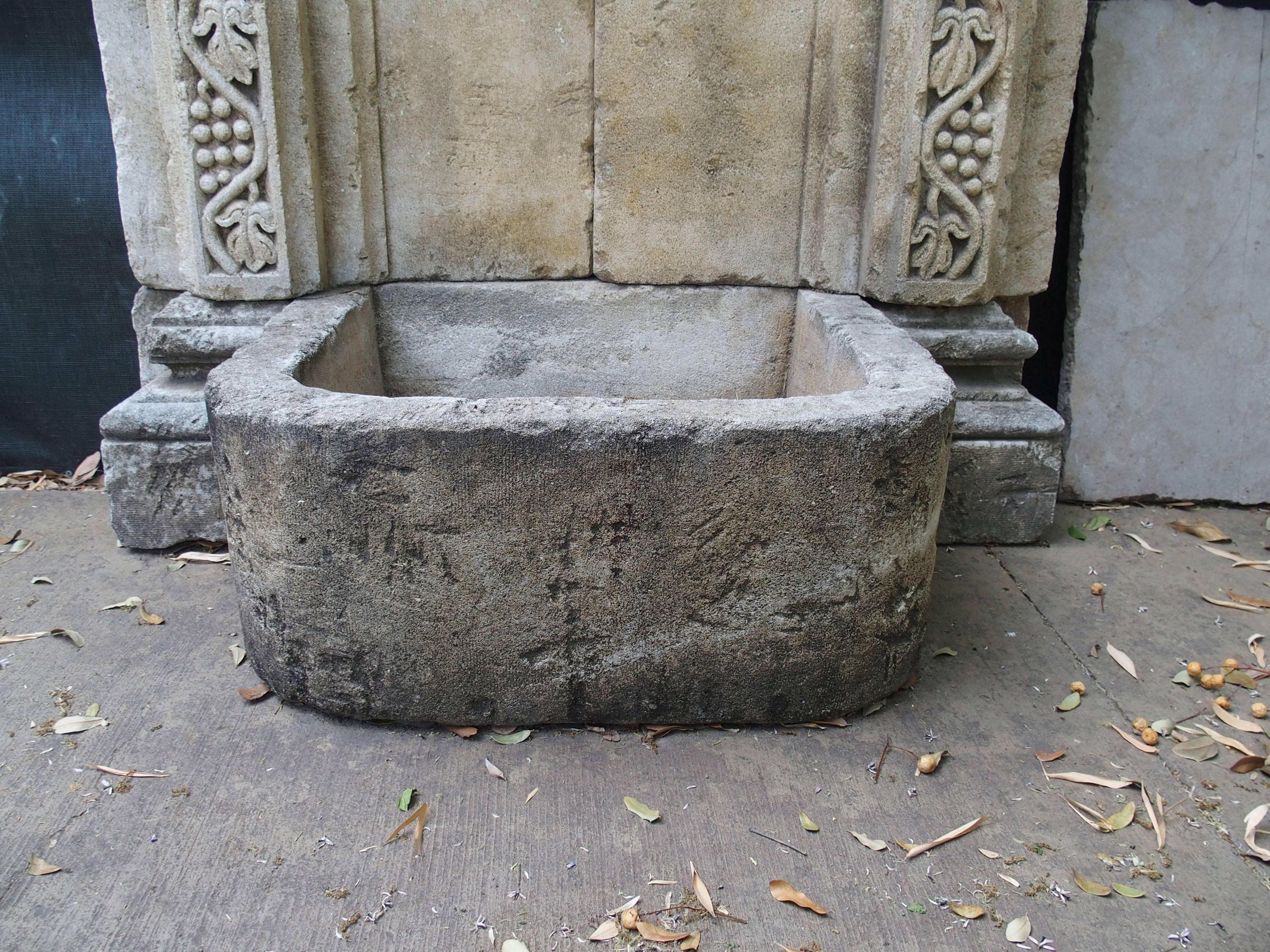 Carved Limestone Fountain from France 3